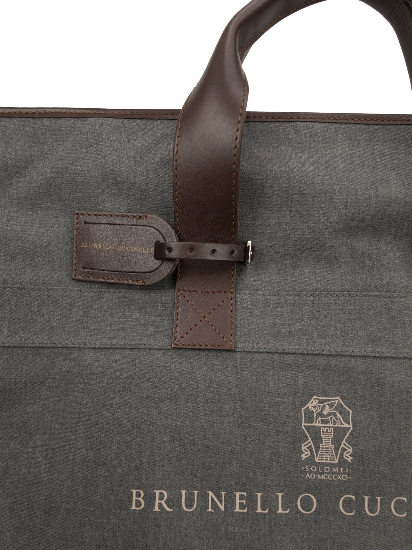 Brunello Cucinelli Men Techno Fabric And Calfskin Garment Bag BRUNELLO CUCINELLI