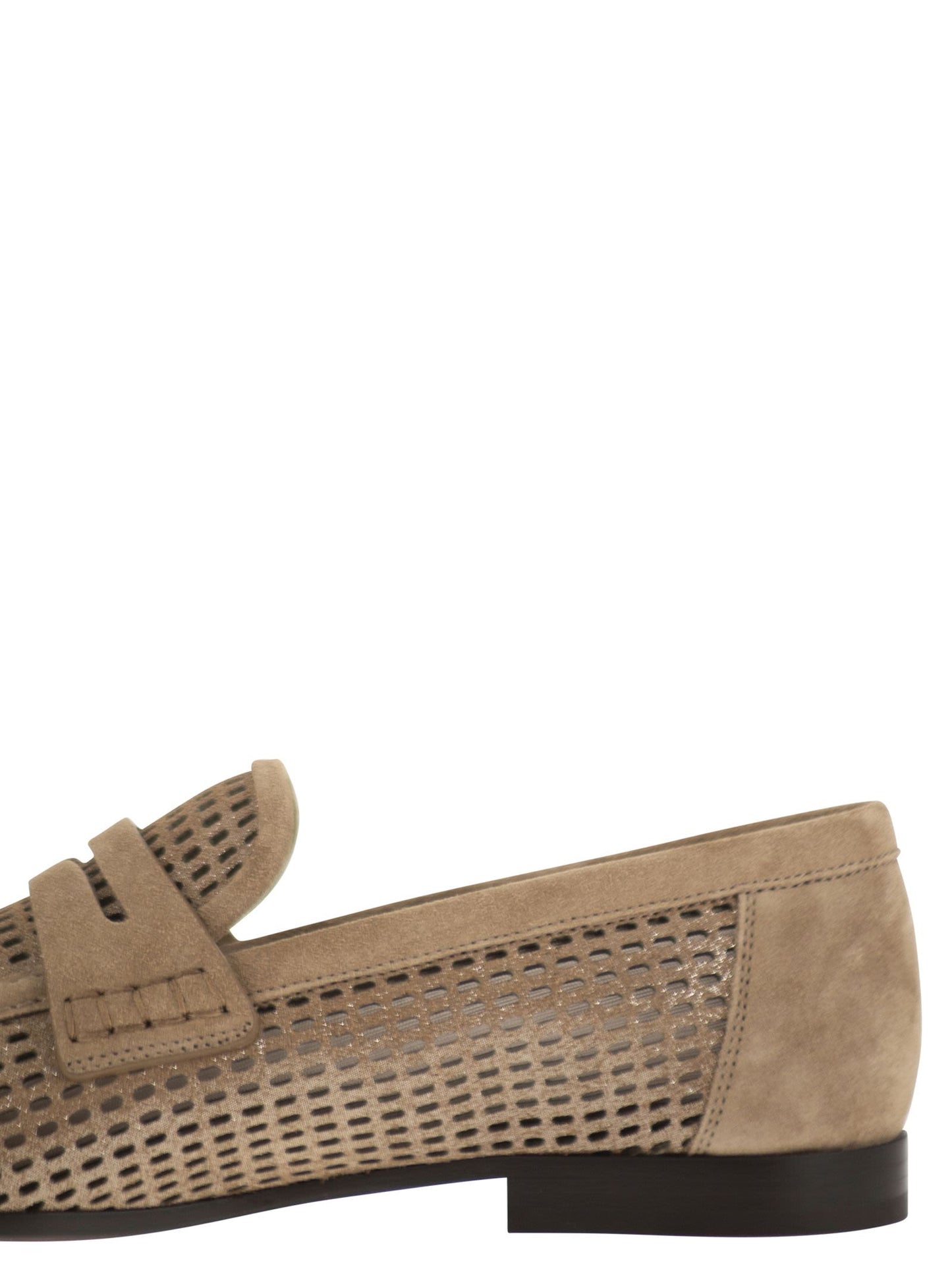 Brunello Cucinelli Women Sparkling Net Leather Loafers BRUNELLO CUCINELLI