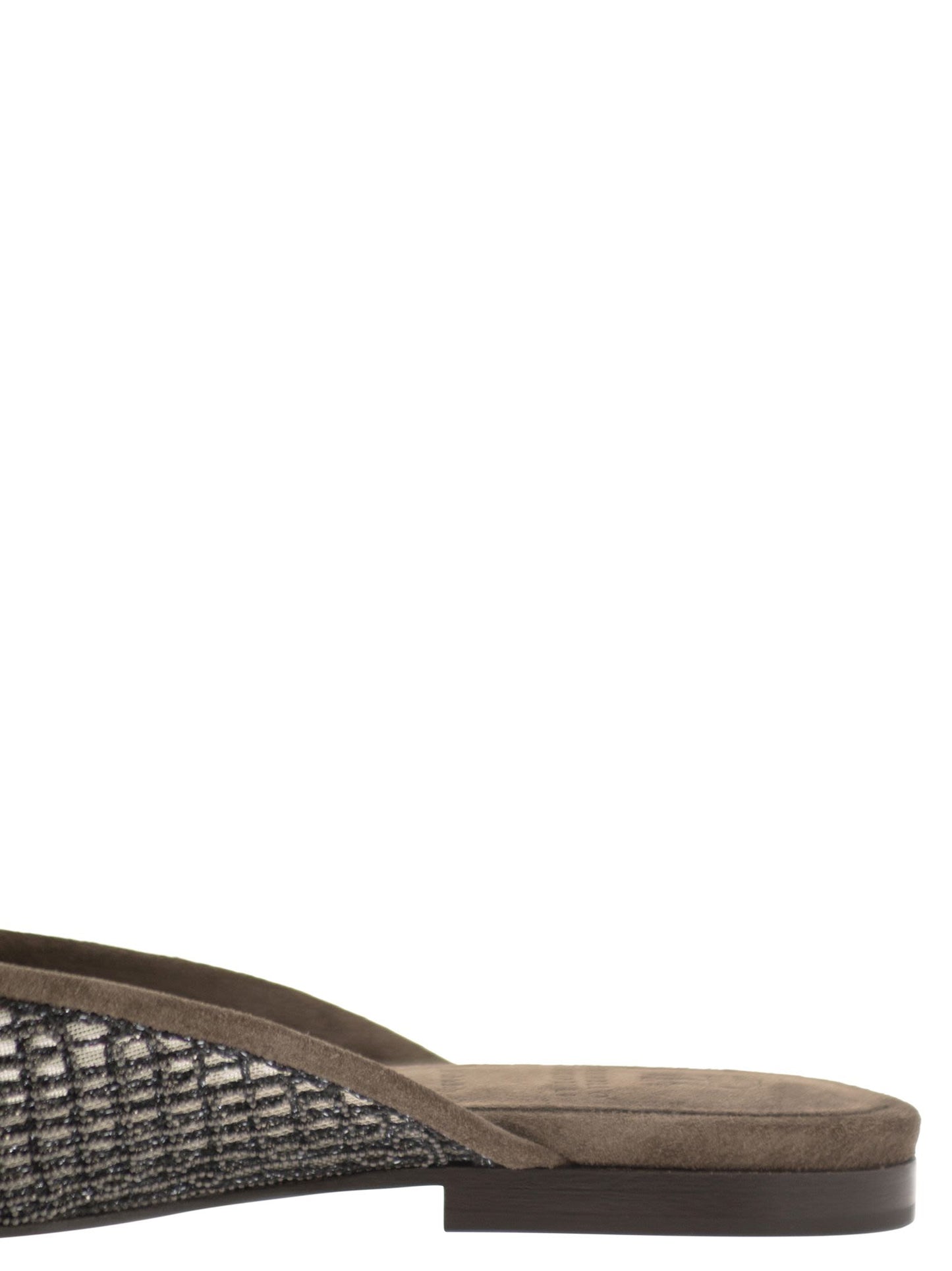 Brunello Cucinelli Women Suede Mules With Precious Net Embroidery BRUNELLO CUCINELLI