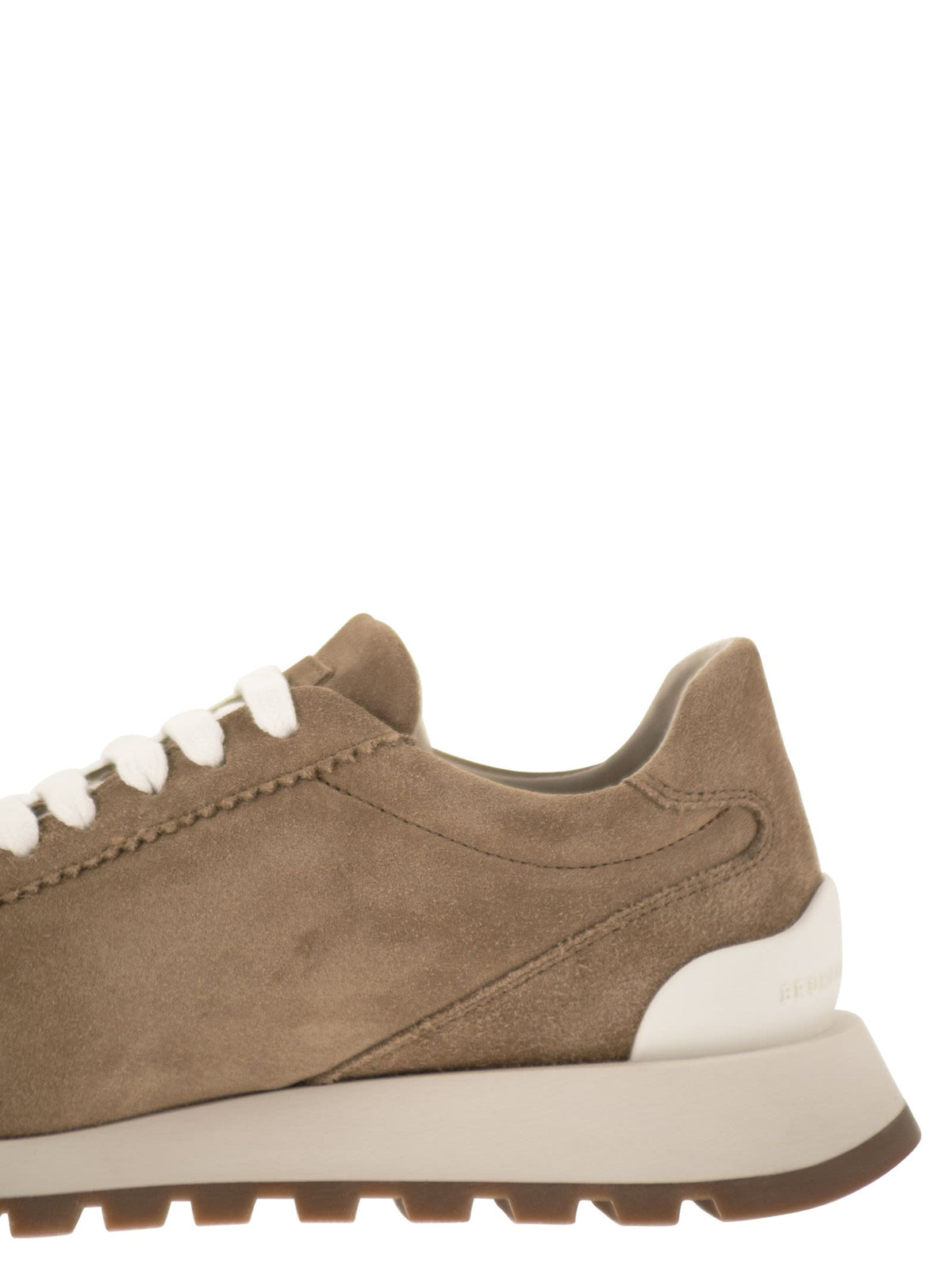 Brunello Cucinelli Women Suede Runners With Shiny Tab BRUNELLO CUCINELLI