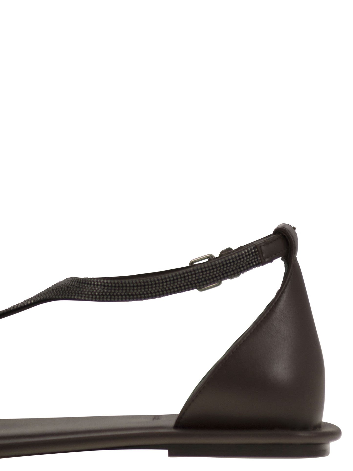 Brunello Cucinelli Women Nappa Leather Sandals With Precious Strap BRUNELLO CUCINELLI