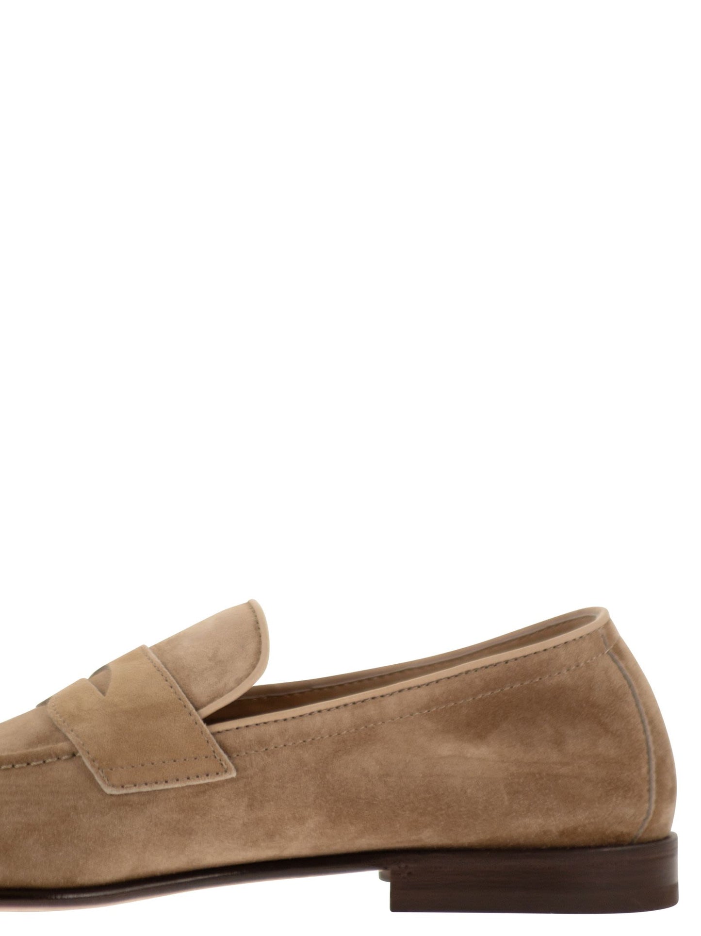 Brunello Cucinelli Men Soft Suede Penny Loafer BRUNELLO CUCINELLI