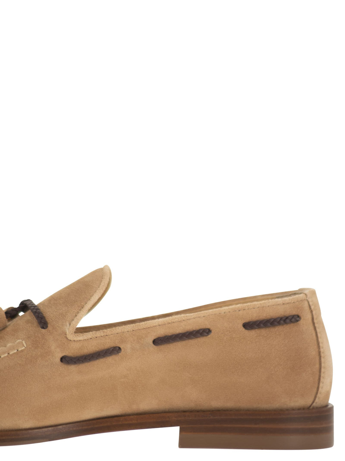 Brunello Cucinelli Men Suede Loafers With Tassels BRUNELLO CUCINELLI