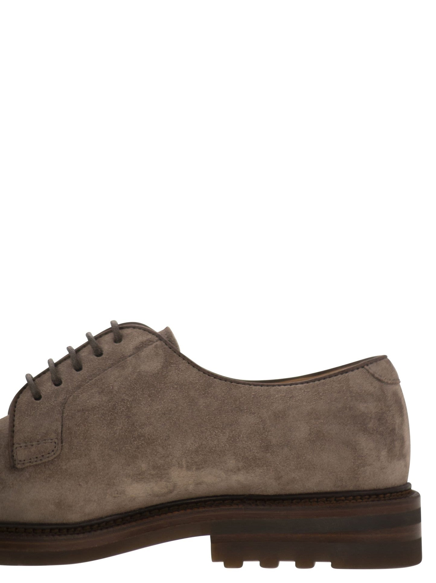 Brunello Cucinelli Men Suede Derby BRUNELLO CUCINELLI