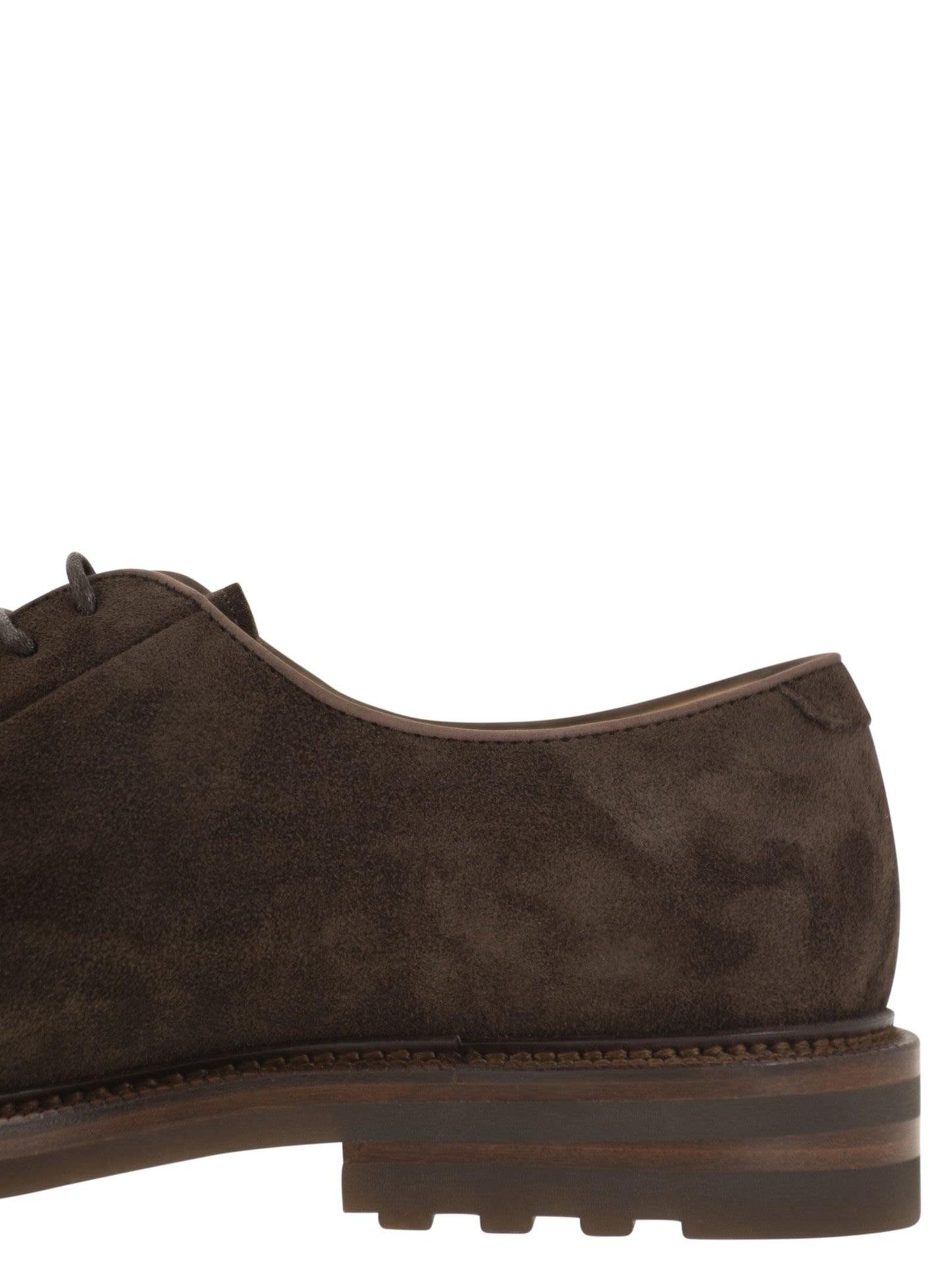 Brunello Cucinelli Men Derby Camoscio Corvino BRUNELLO CUCINELLI