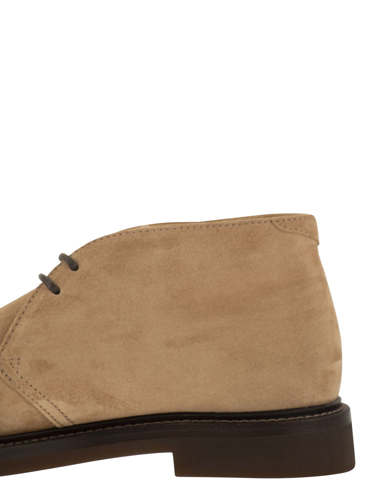 Brunello Cucinelli Men Suede Desert Boots With Rubber Sole BRUNELLO CUCINELLI