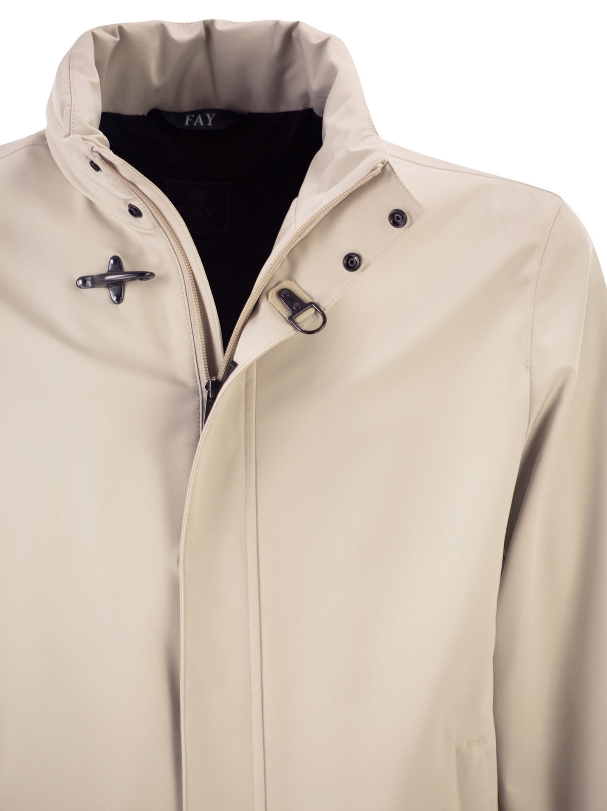 Fay Men Short Travel Bomber Jacket In Stretch Nylon FAY