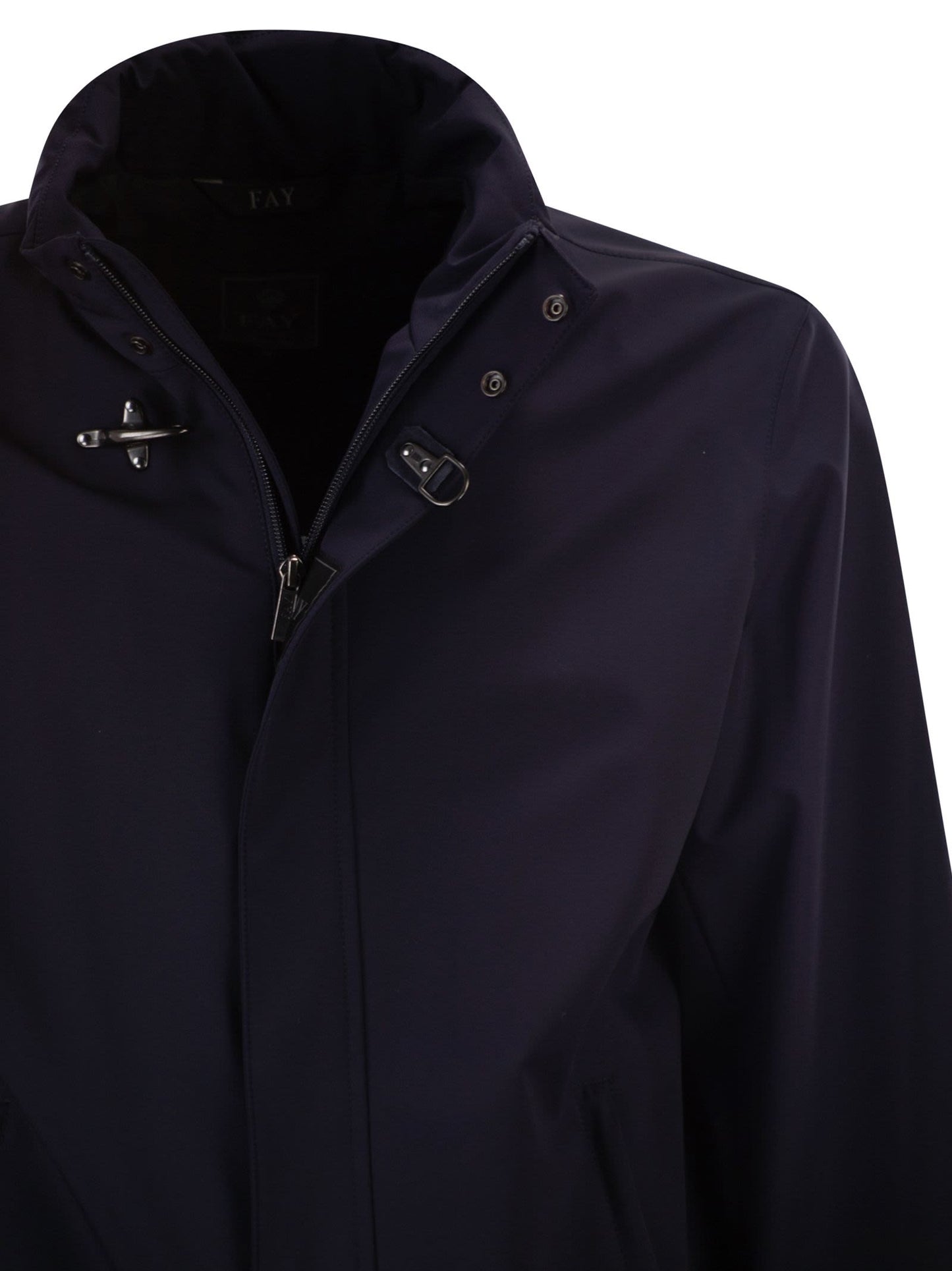 Fay Men Short Travel Bomber Jacket In Stretch Nylon FAY