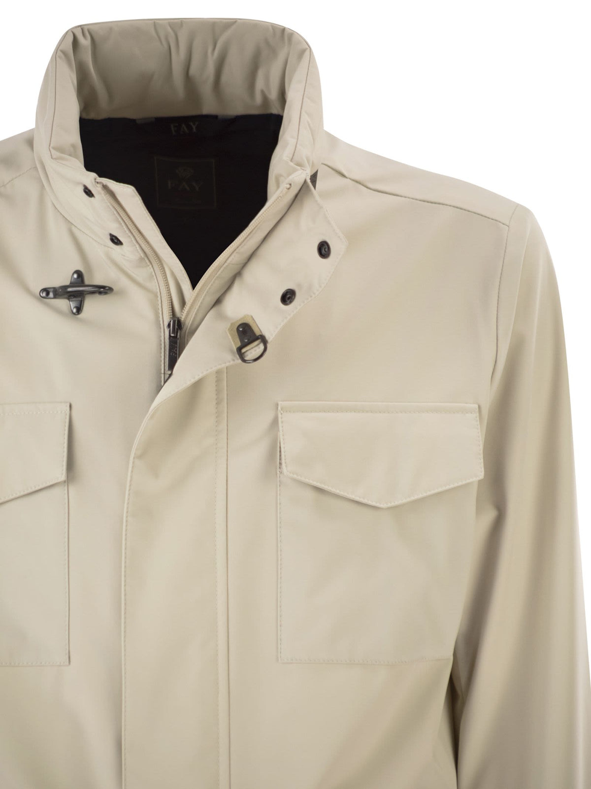 Fay Men Saharan Jacket In Stretch Nylon