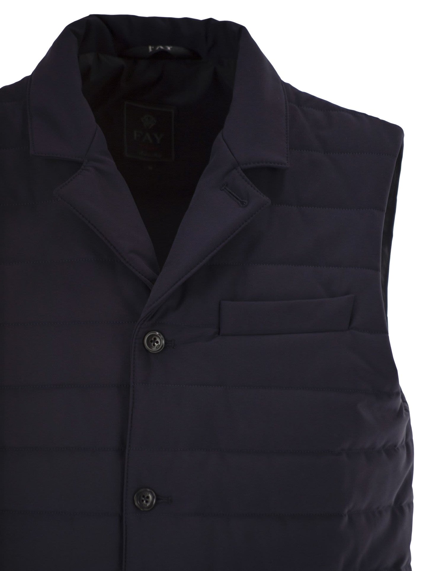 Fay Men Quilted Stretch Nylon Waistcoat