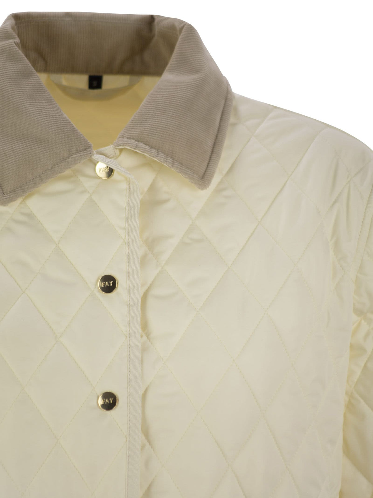 Fay Women Diamond Quilted Nylon Shirt Jacket FAY