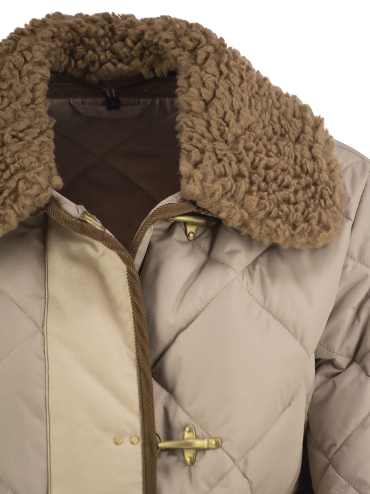 Fay Women Mini 3 Ganci Quilted Jacket With Detachable Collar FAY