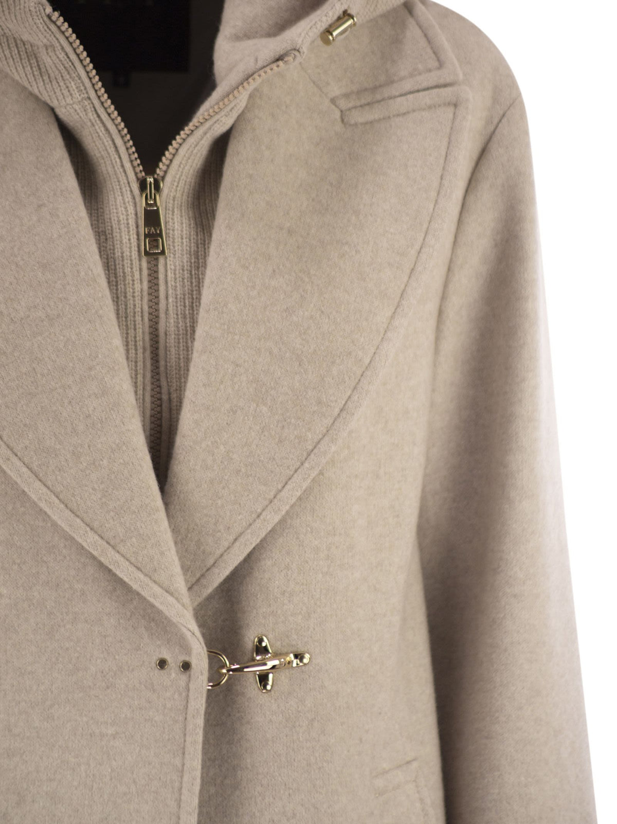 Fay Women Double Front Wool Jersey Coat FAY