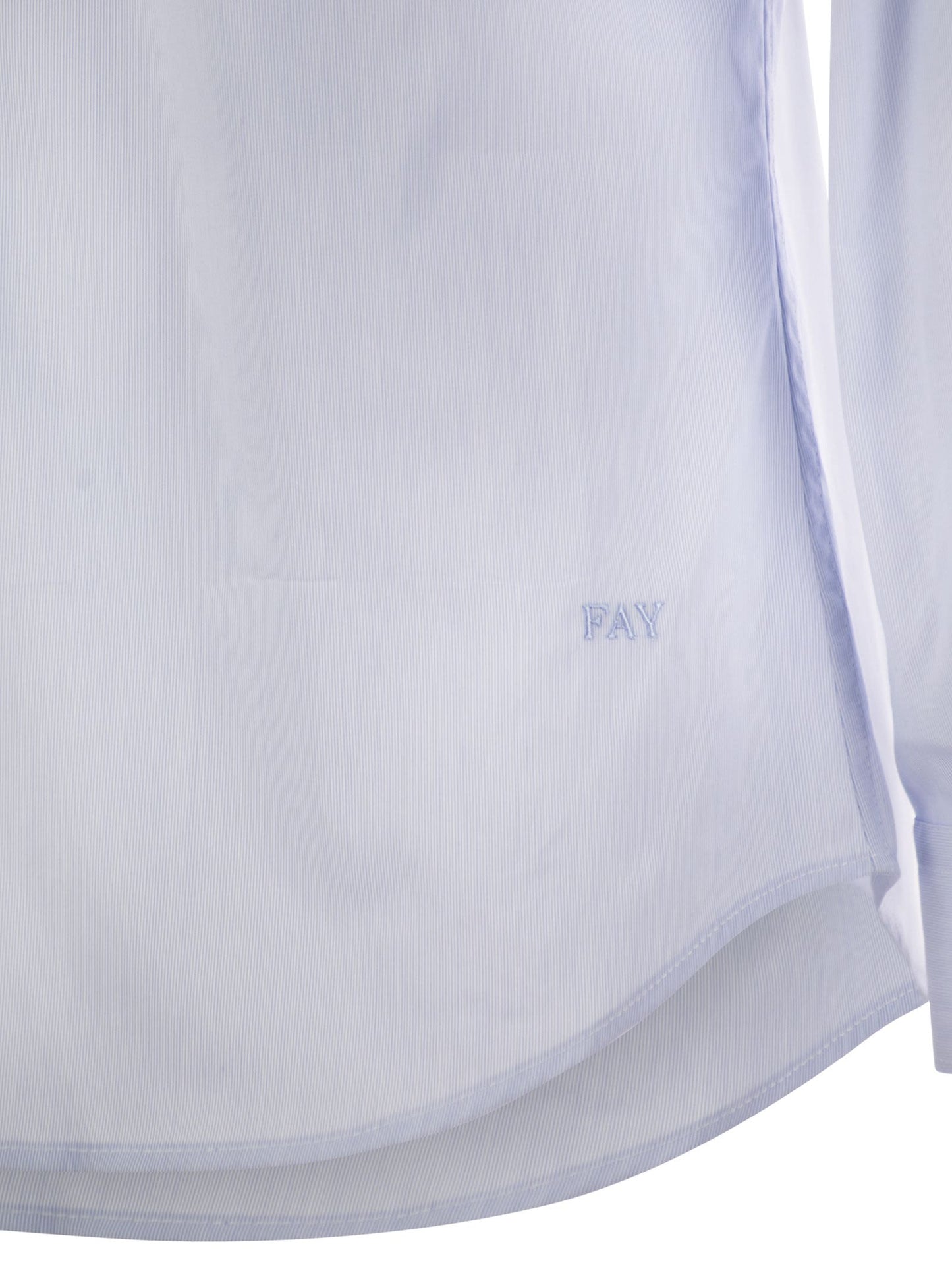 Fay Men Stretch Poplin Shirt With French Collar FAY