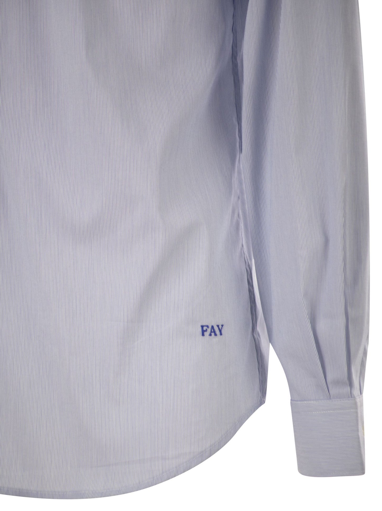 Fay Men Regular Fit Shirt In Striped Stretch Jersey FAY