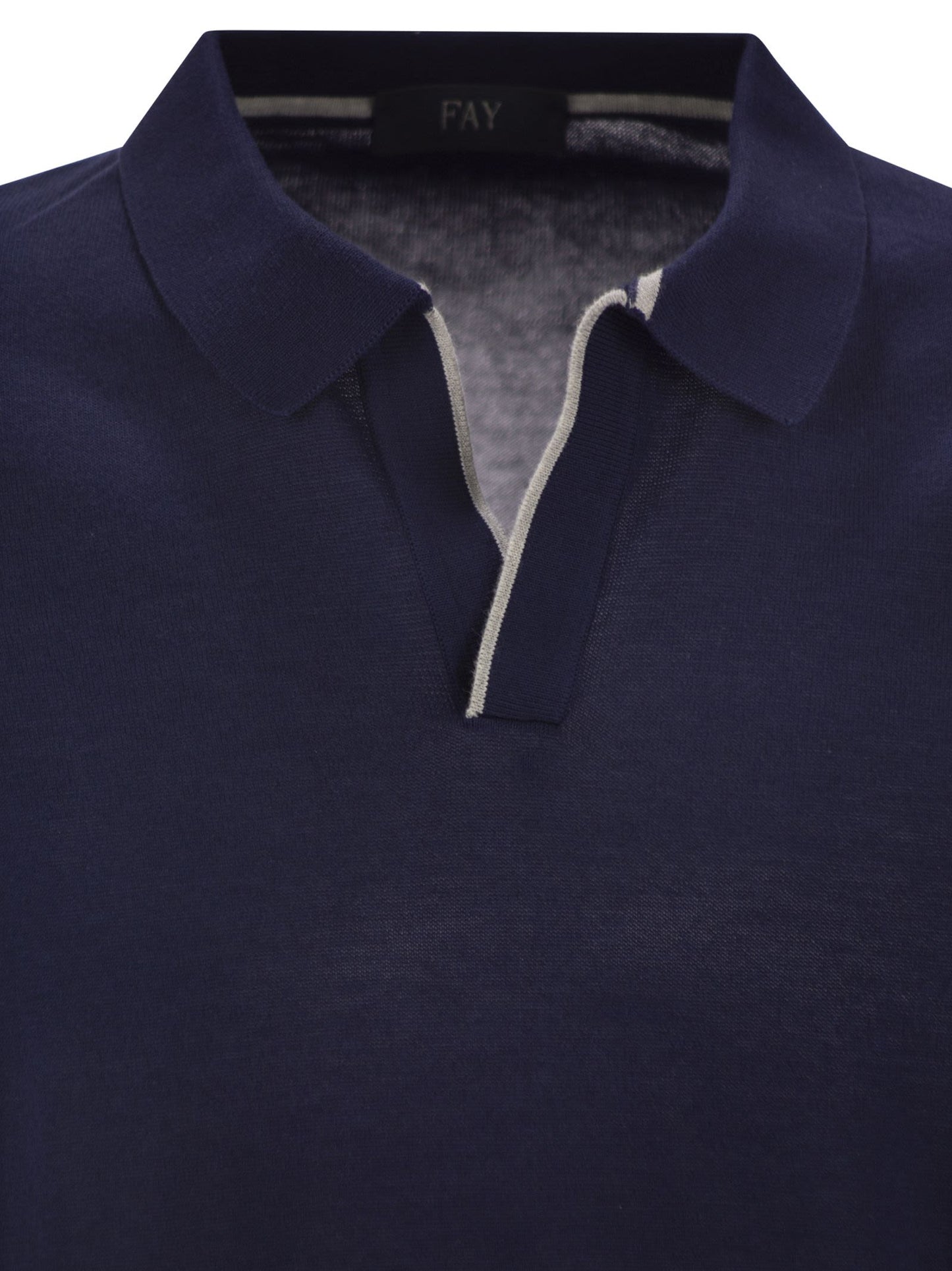 Fay Men Cotton Buttonless Polo Shirt FAY