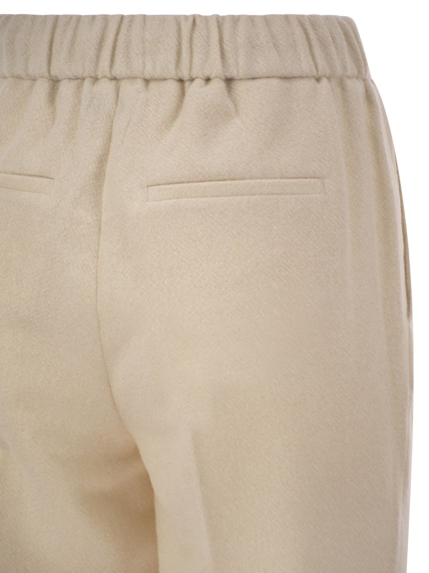 Peserico Women Tailored Virgin Wool, Cashmere And Metallic Fibre Jogger Trousers PESERICO