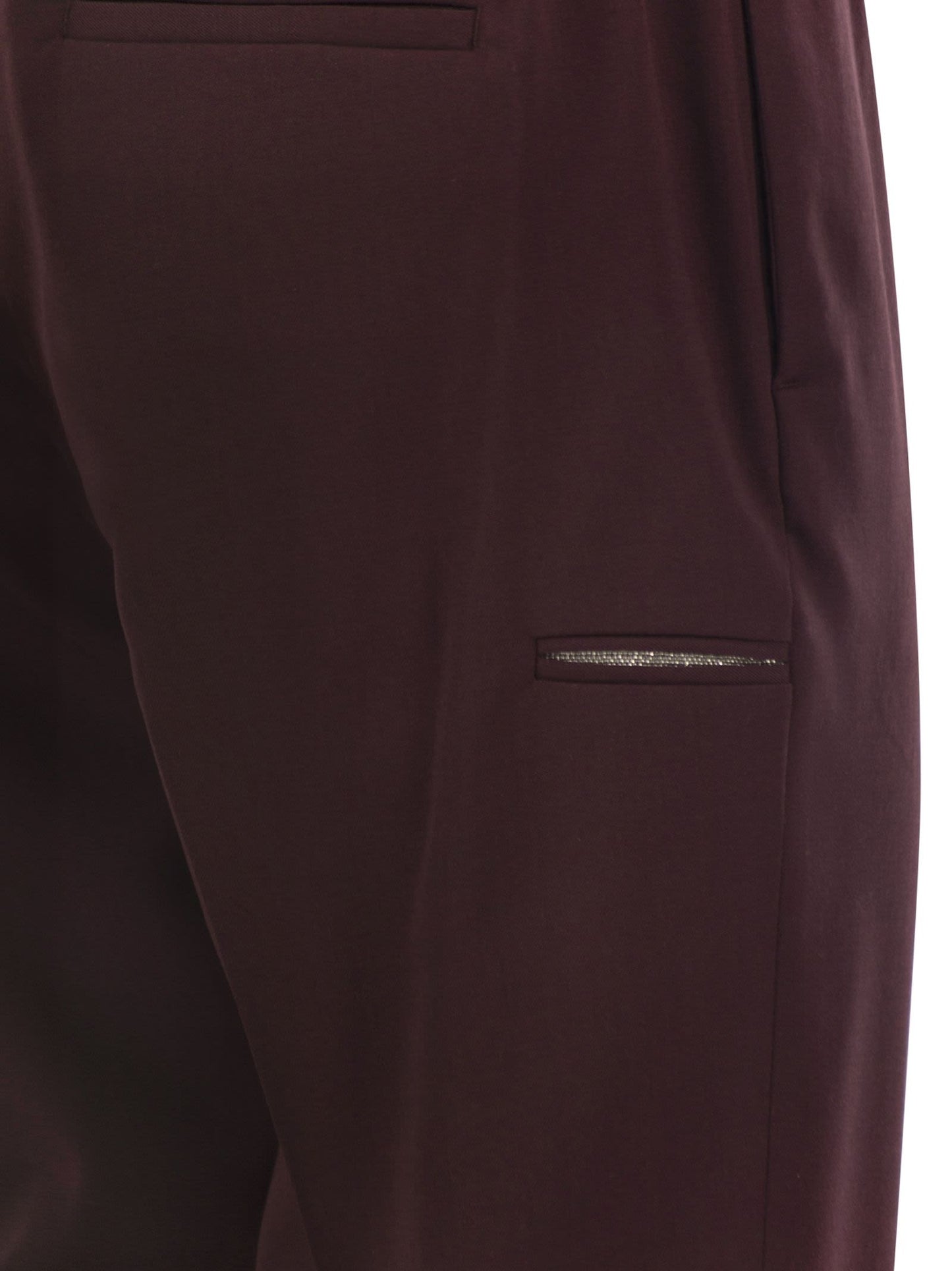 Peserico Women Virgin Wool Trousers With Elasticated Waistband PESERICO