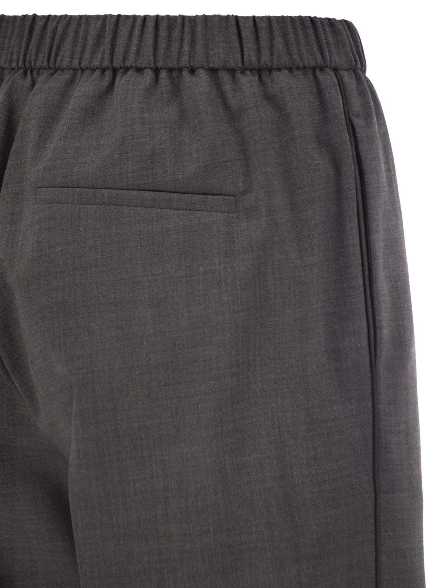 Peserico Women Stretch Wool Trousers With Elasticated Waistband PESERICO