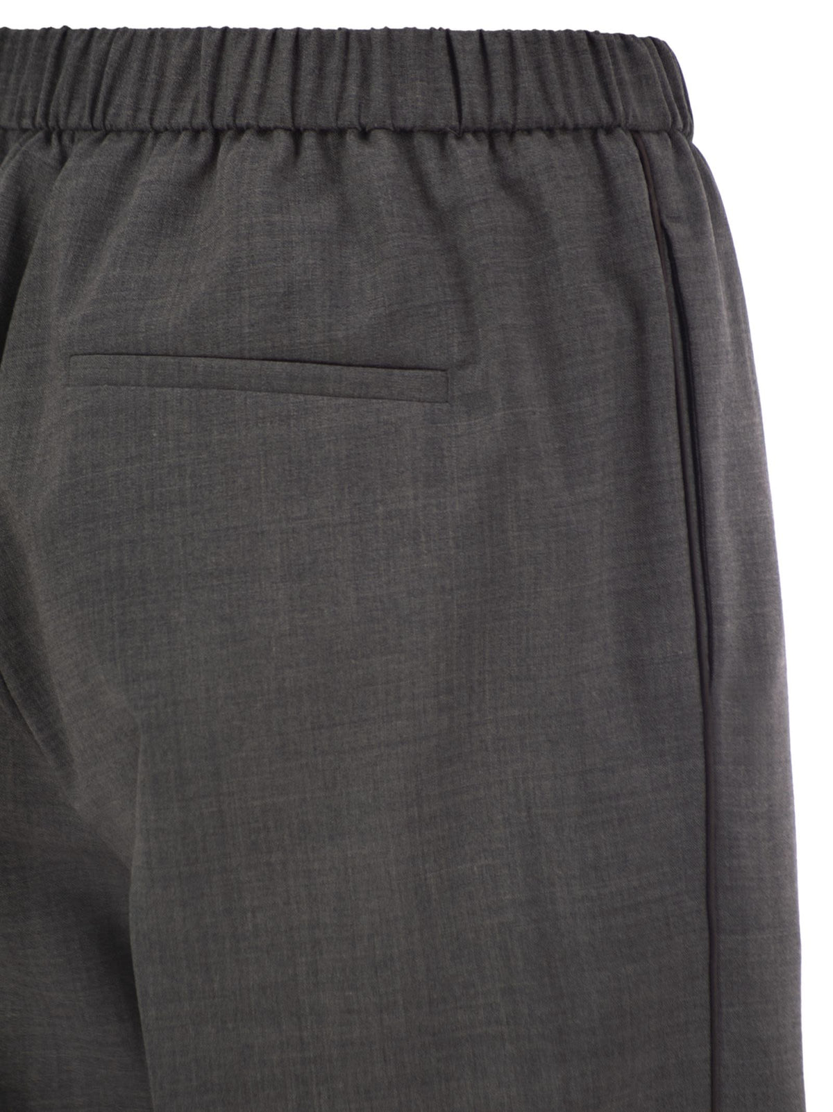Peserico Women Stretch Wool Trousers With Elasticated Waistband PESERICO