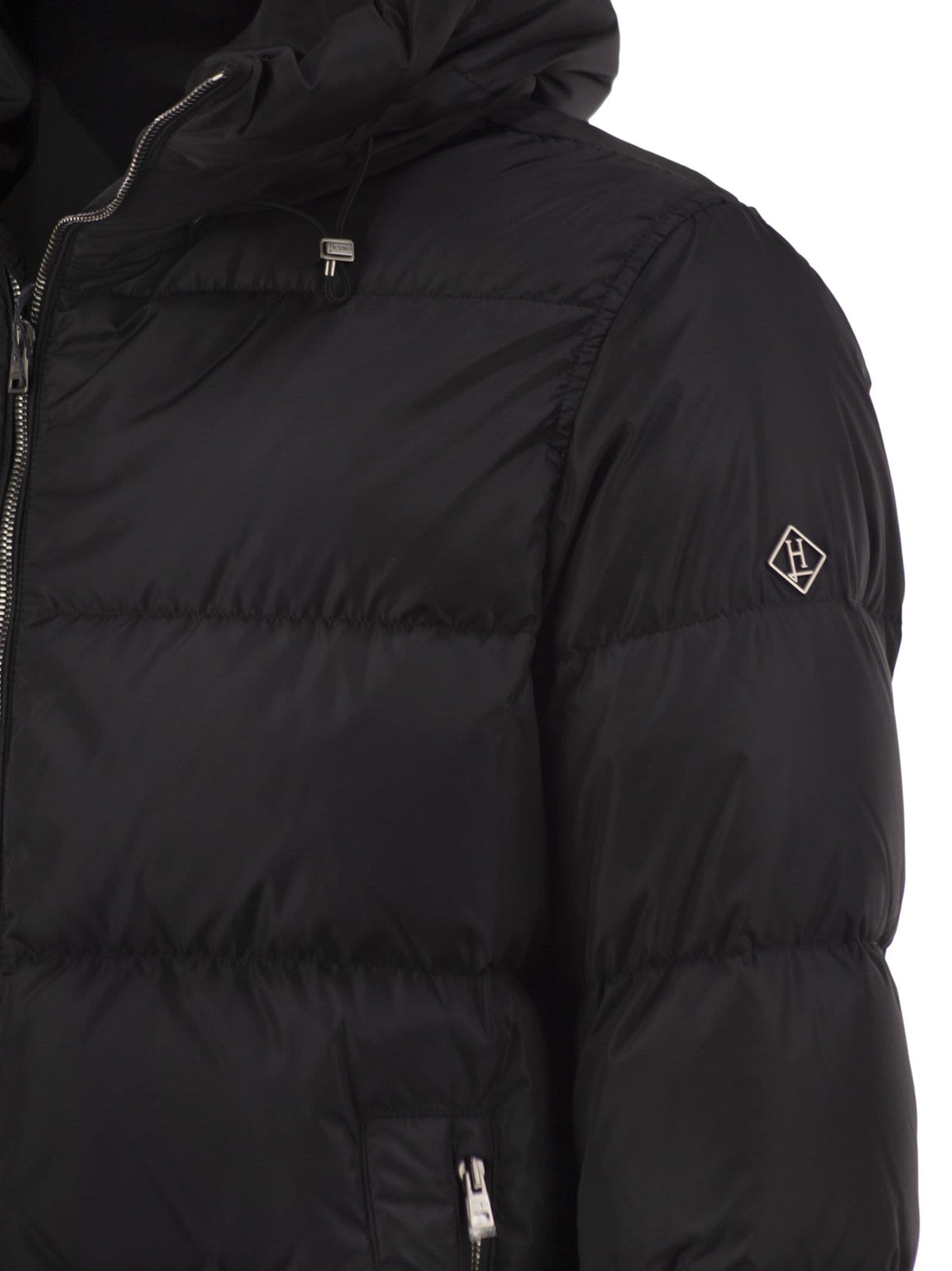 Herno Men Padded Down Jacket With High Collar And Integrated Hood HERNO