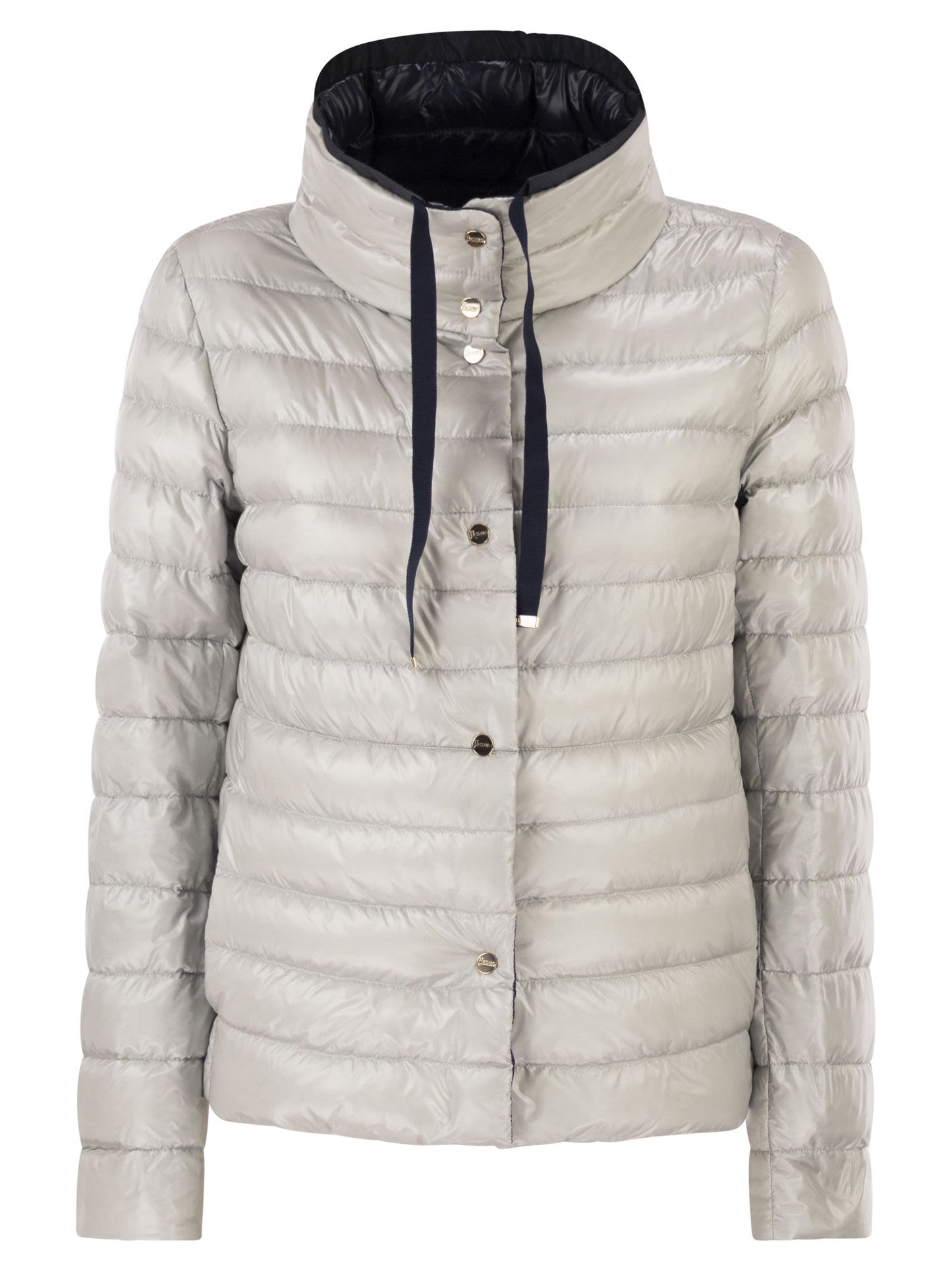 Herno Women Reversible Ultra-Light Nylon Down Jacket With Funnel Neck HERNO