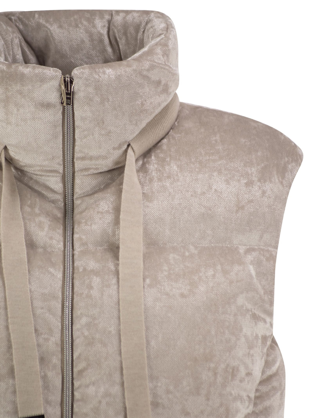 Herno Women Velvet-Effect Padded Gilet HERNO