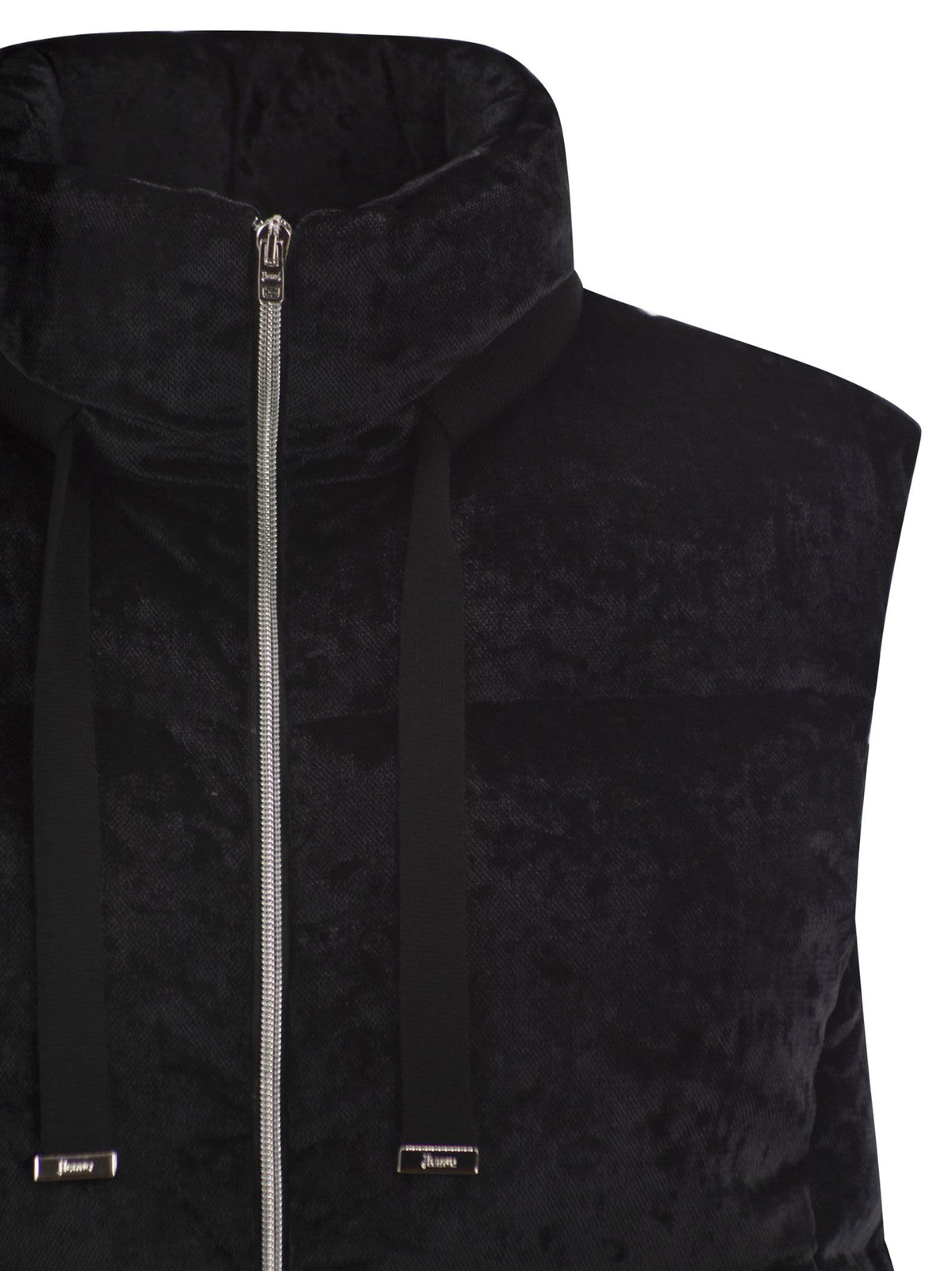 Herno Women Velvet-Effect Padded Gilet HERNO