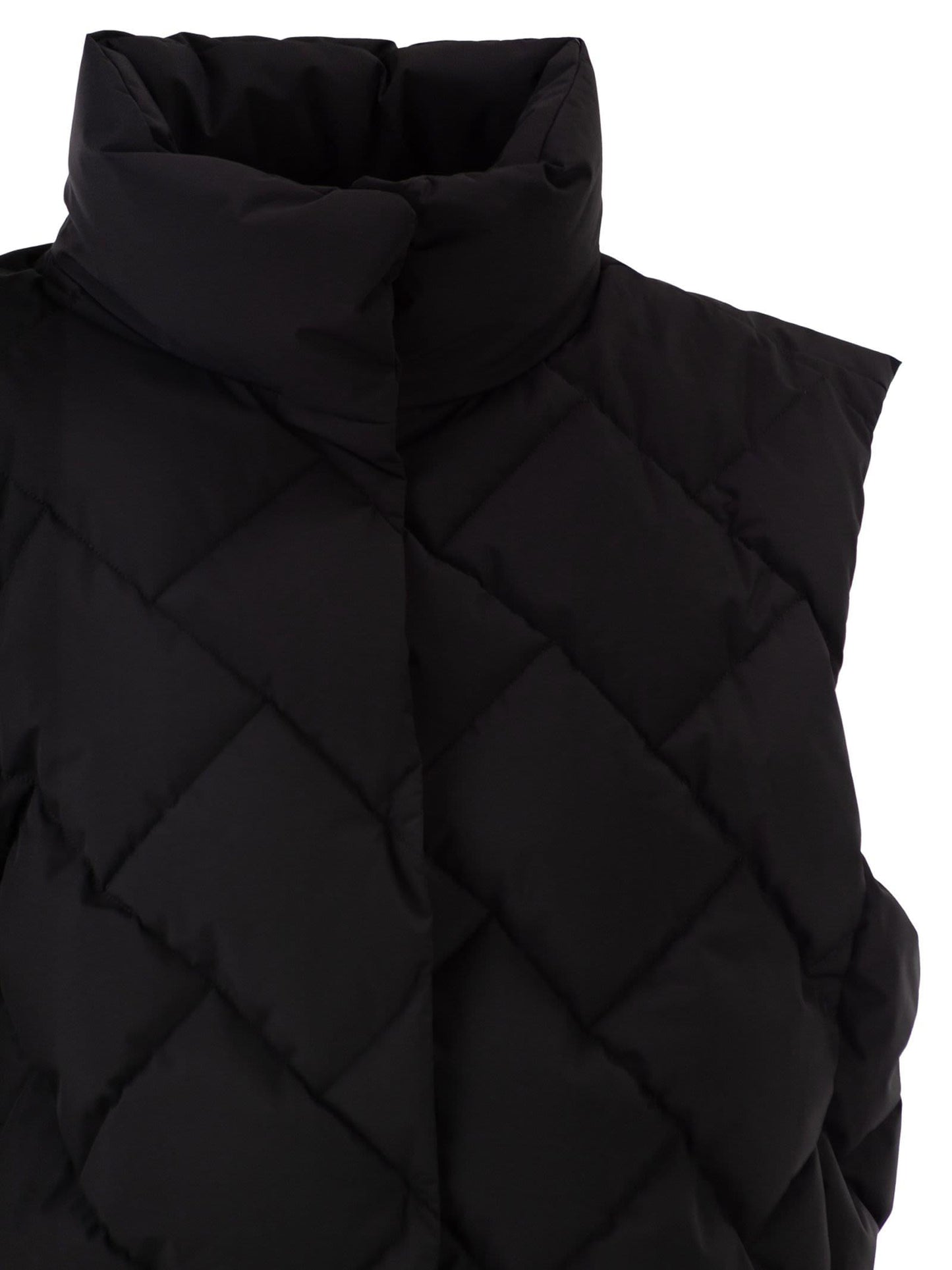 Herno Women Matt Nylon Down Jacket With Detachable Sleeves HERNO