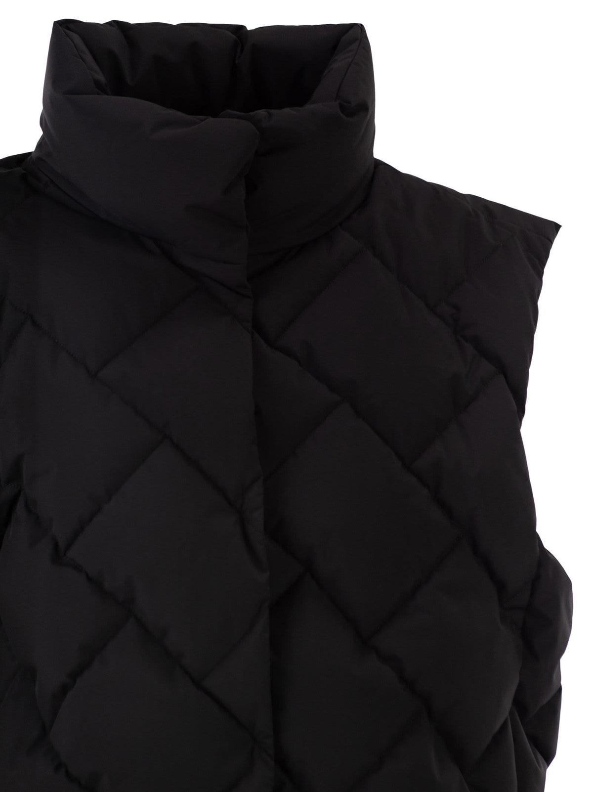 Herno Women Matt Nylon Down Jacket With Detachable Sleeves HERNO
