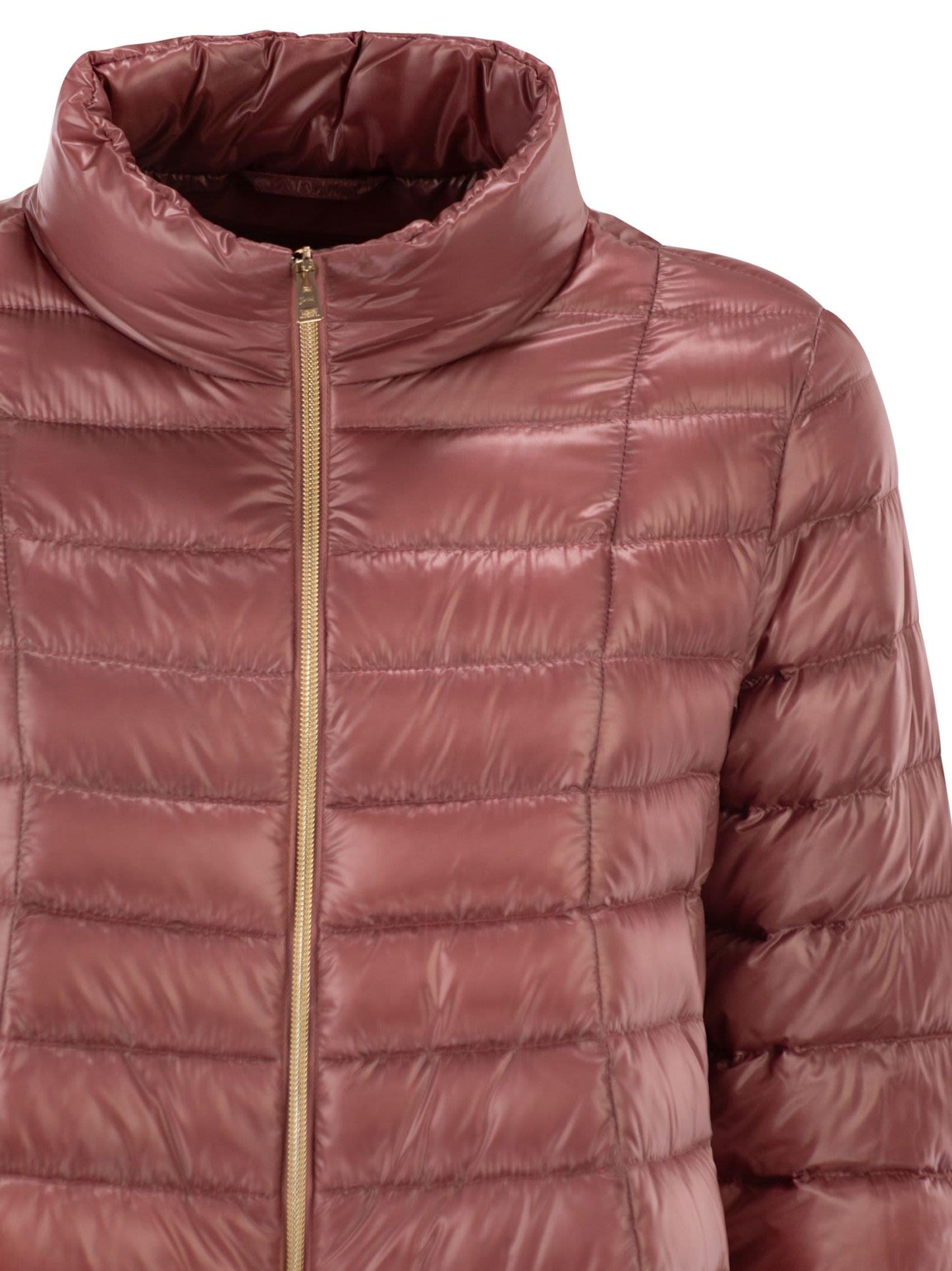 Herno Women Ultra-Light Satin Down Jacket With Flared Back HERNO