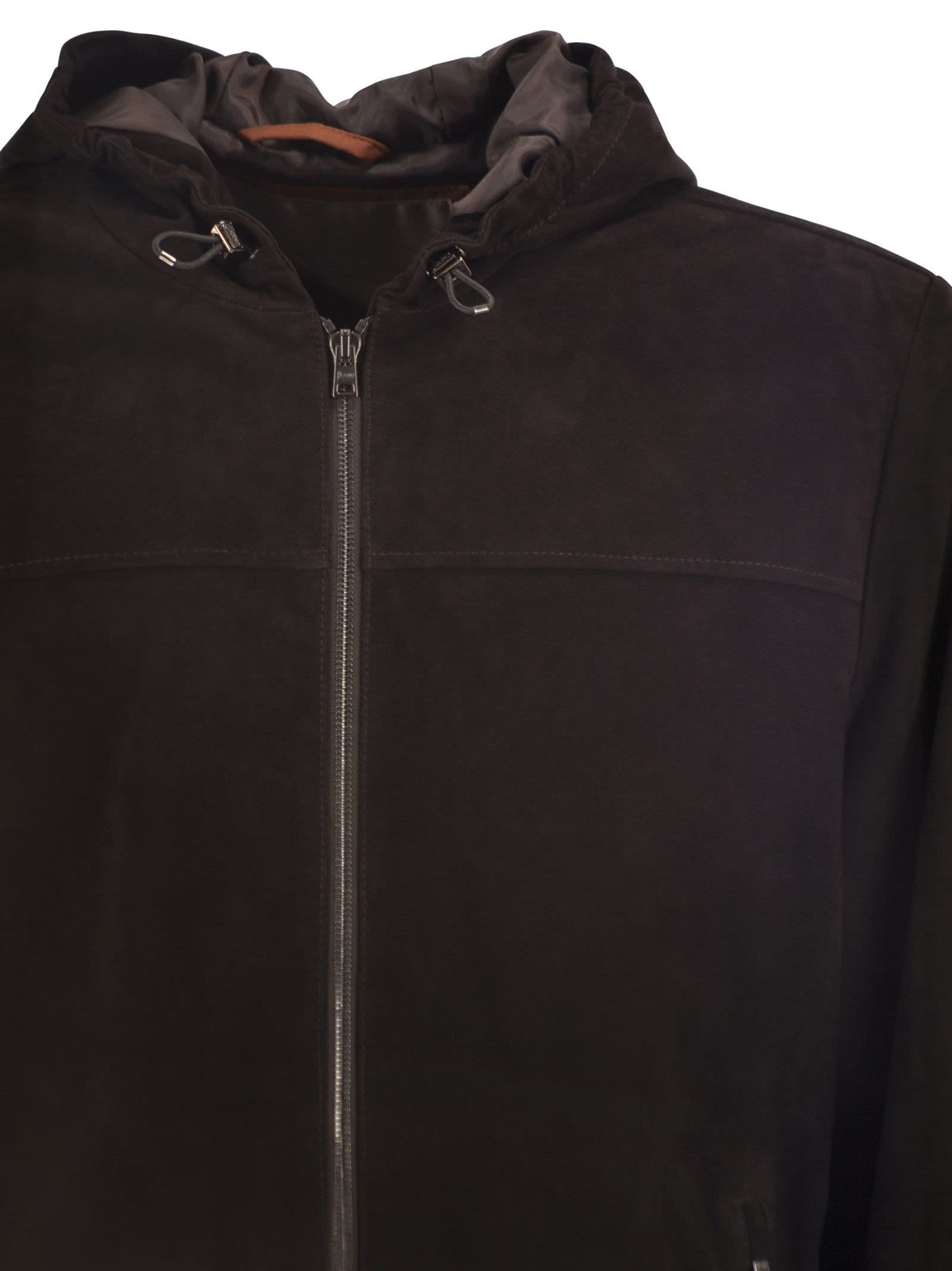 Herno Men Suede Goatskin Hooded Jacket HERNO