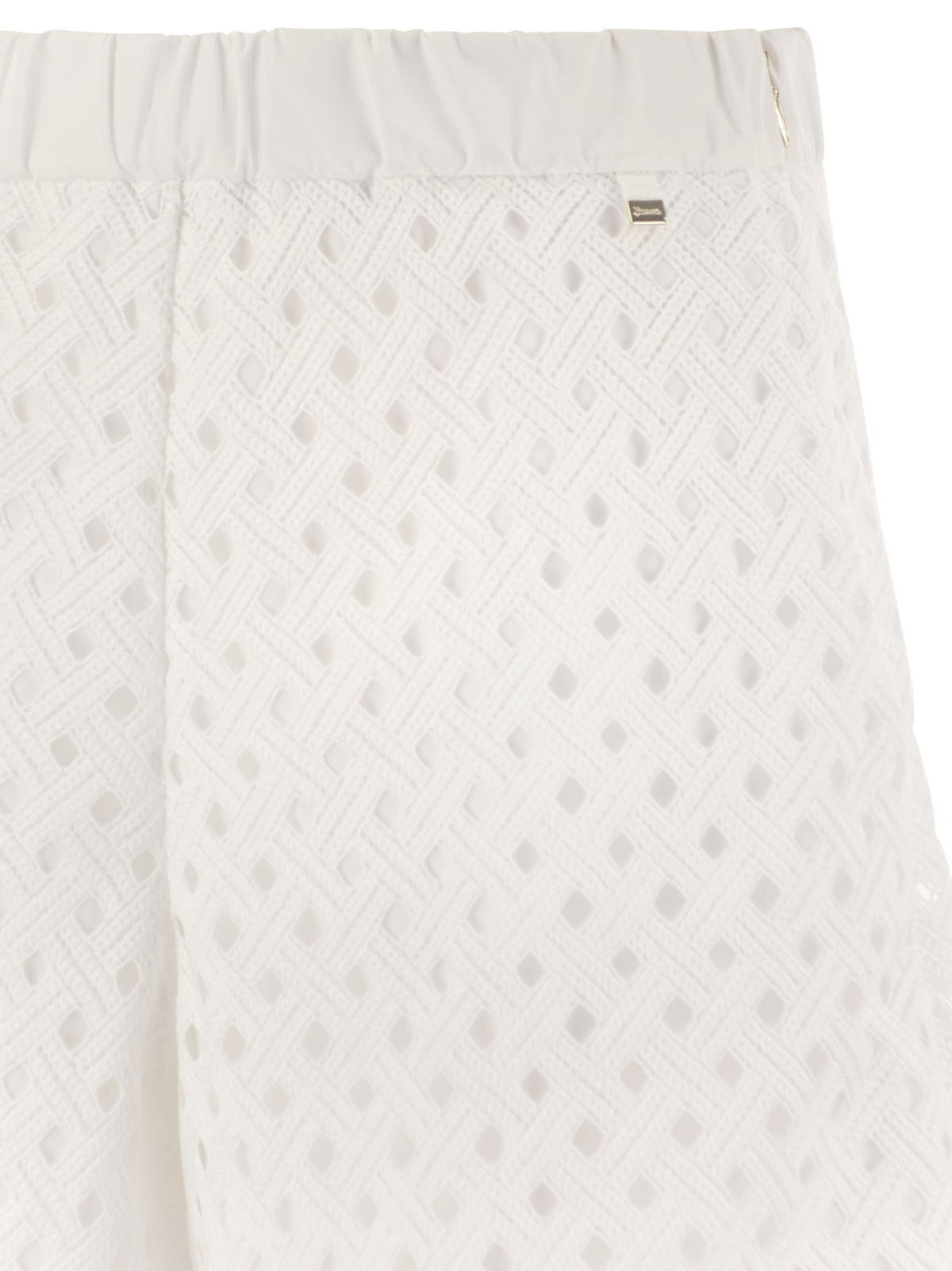 Herno Women Perforated Shorts With Geometric Shapes