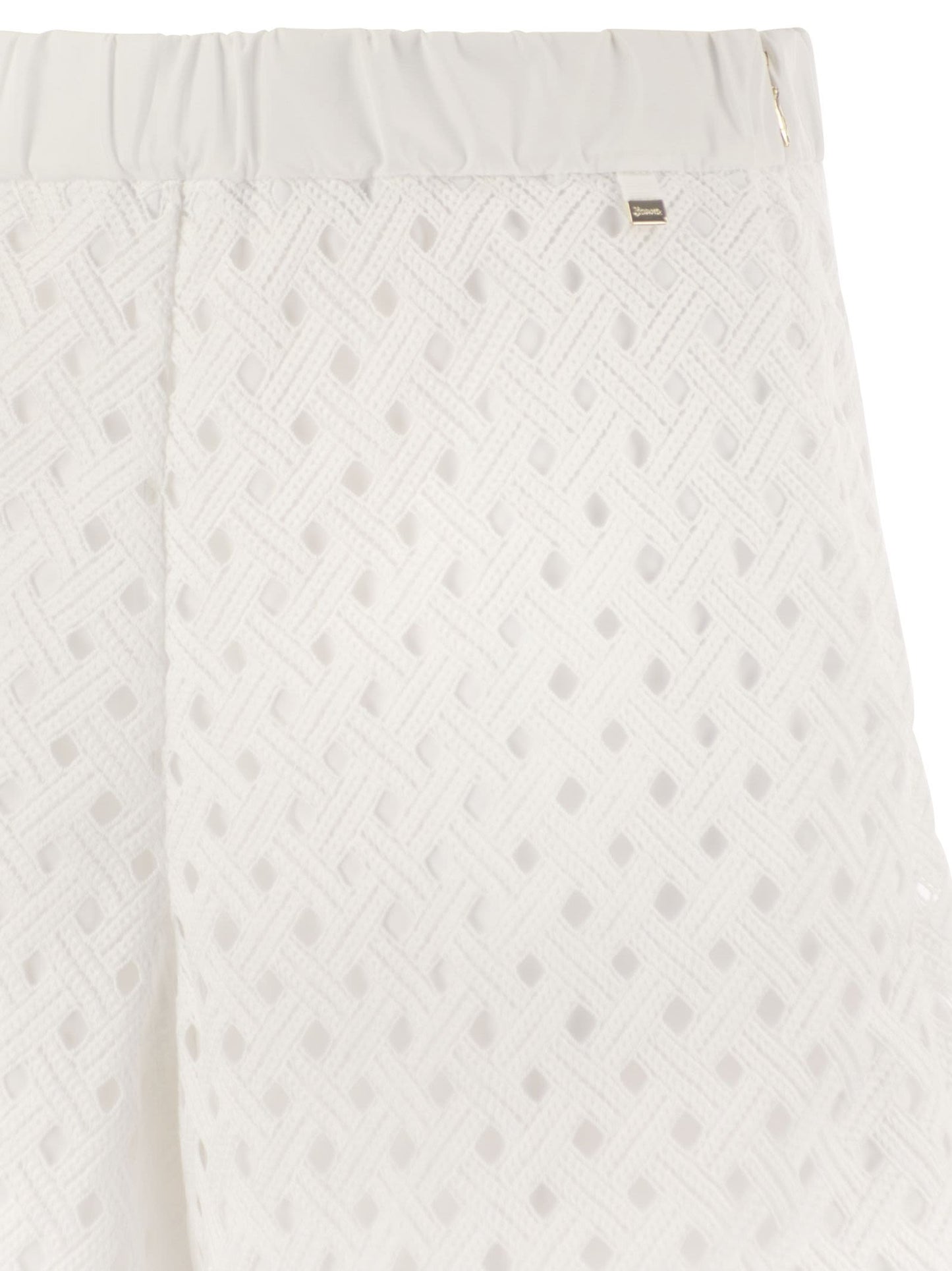 Herno Women Perforated Shorts With Geometric Shapes HERNO