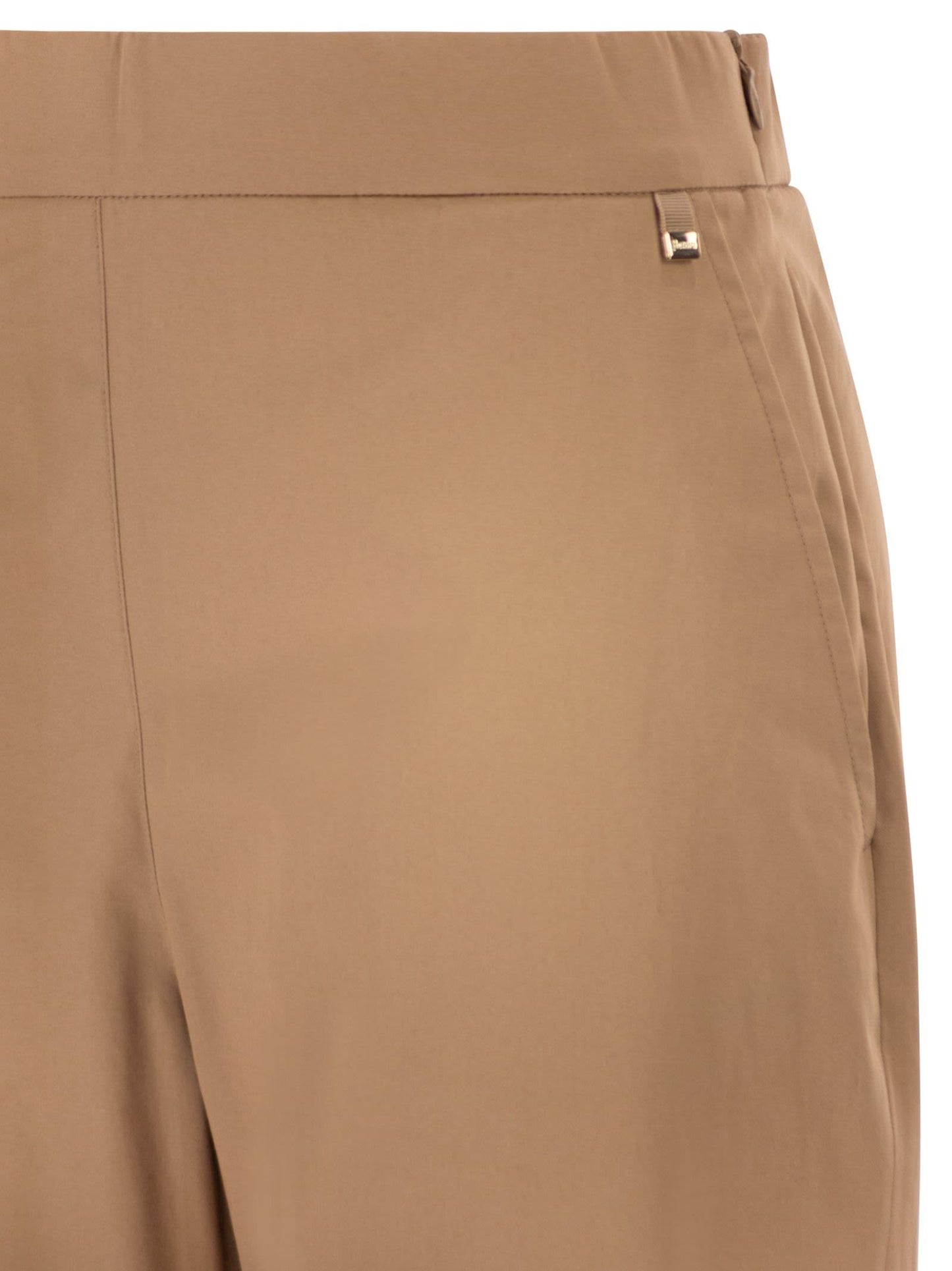 Herno Women Cotton Trousers With Maxi Turn-Ups HERNO