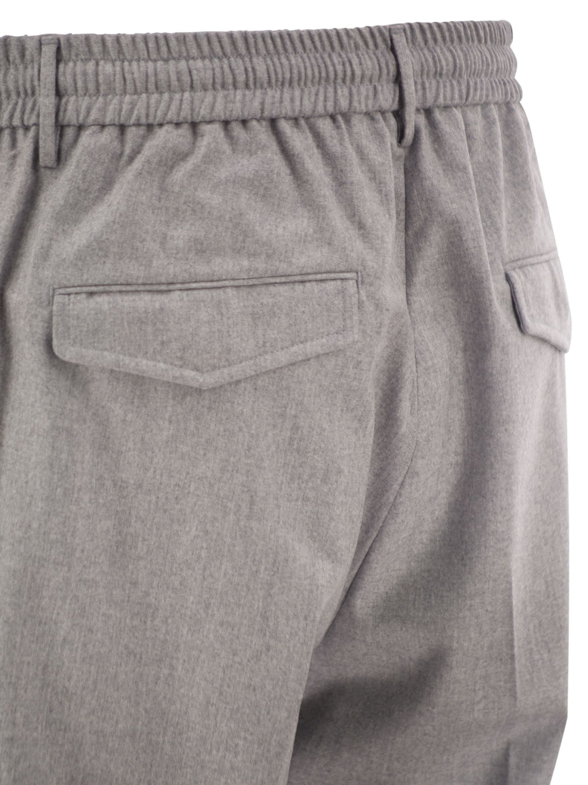 Peserico Men Virgin Wool Tailored Jogger Trousers PESERICO
