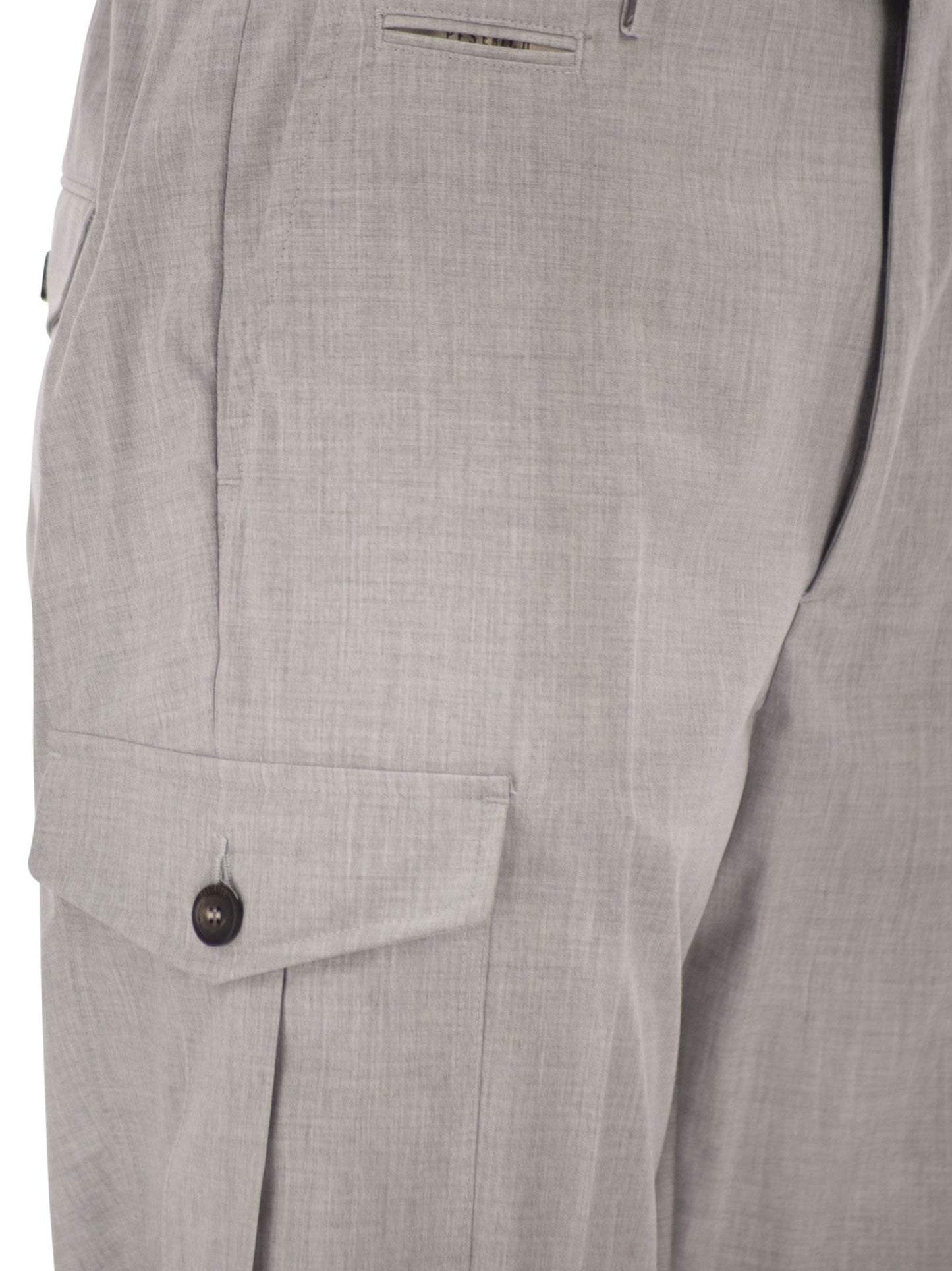 Peserico Men Tailored Cargo Trousers In Stretch Technical Fabric PESERICO