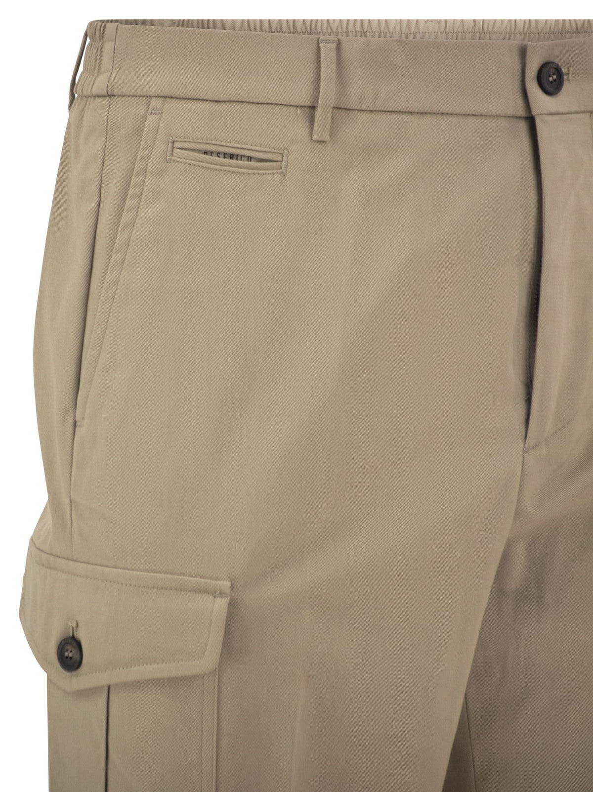 Peserico Men Stretch Cotton Cargo Trousers PESERICO