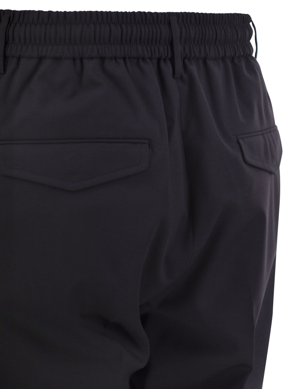 Peserico Men Tailored Stretch Wool-Blend Jogger Trousers PESERICO