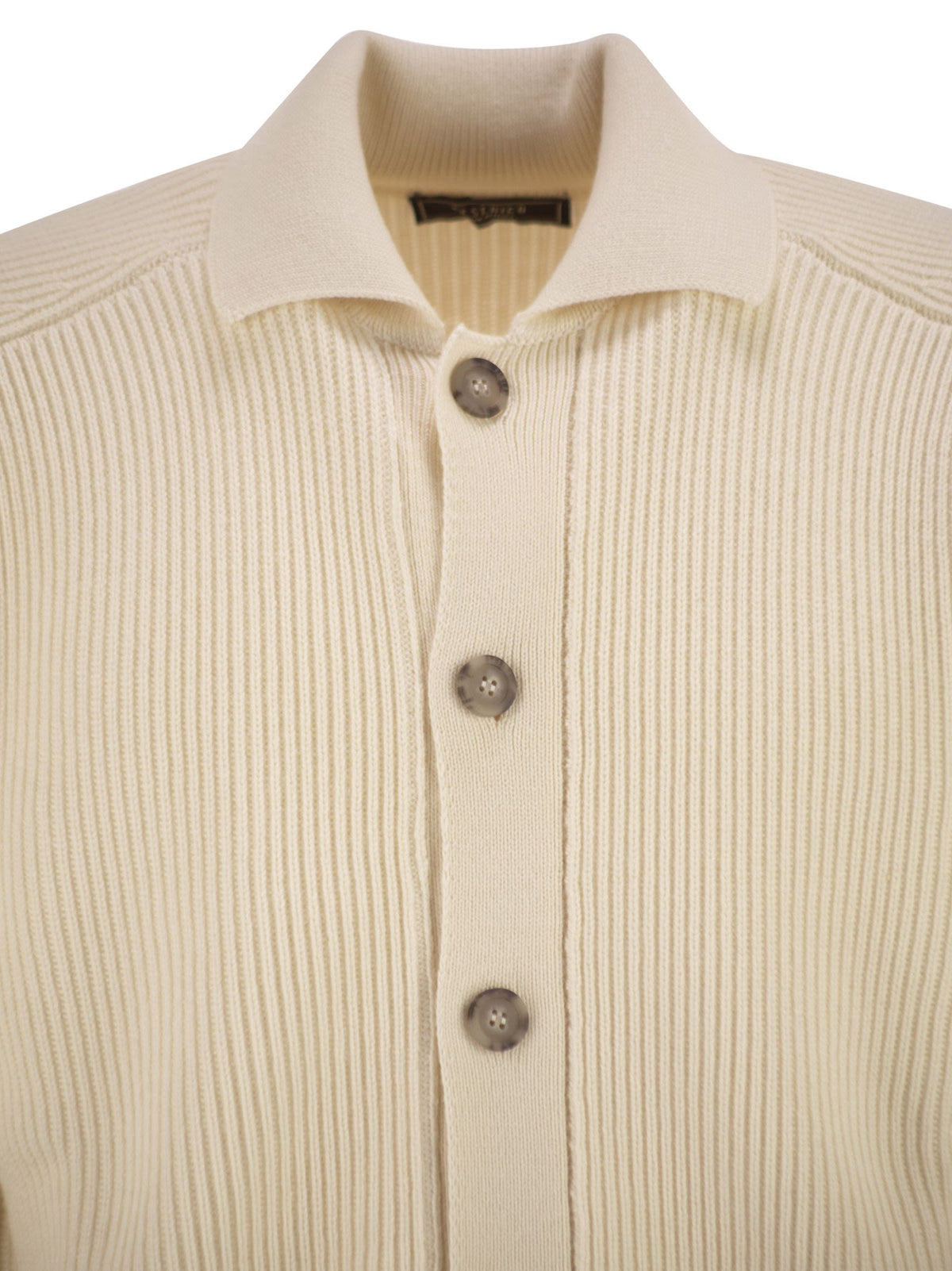 Peserico Men English Ribbed Wool Cardigan PESERICO