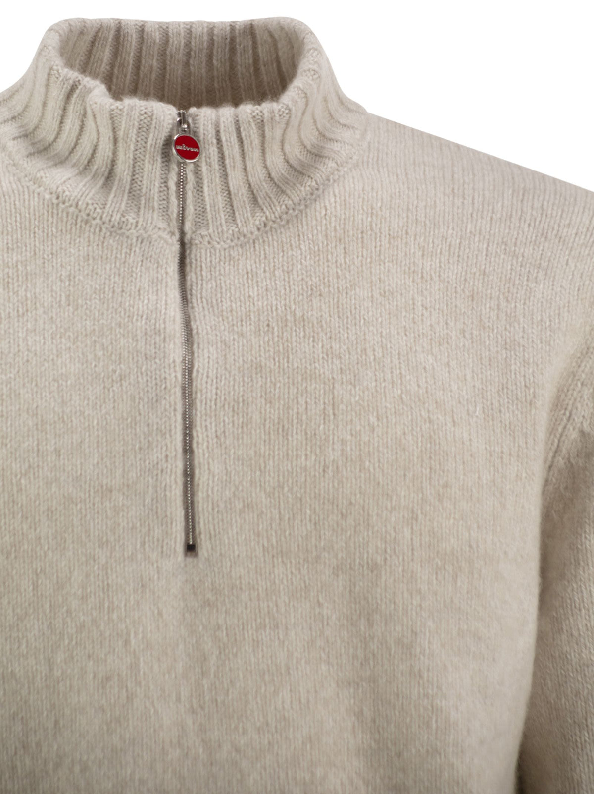 Kiton Men Pure Cashmere Half-Zip High-Neck Jumper KITON