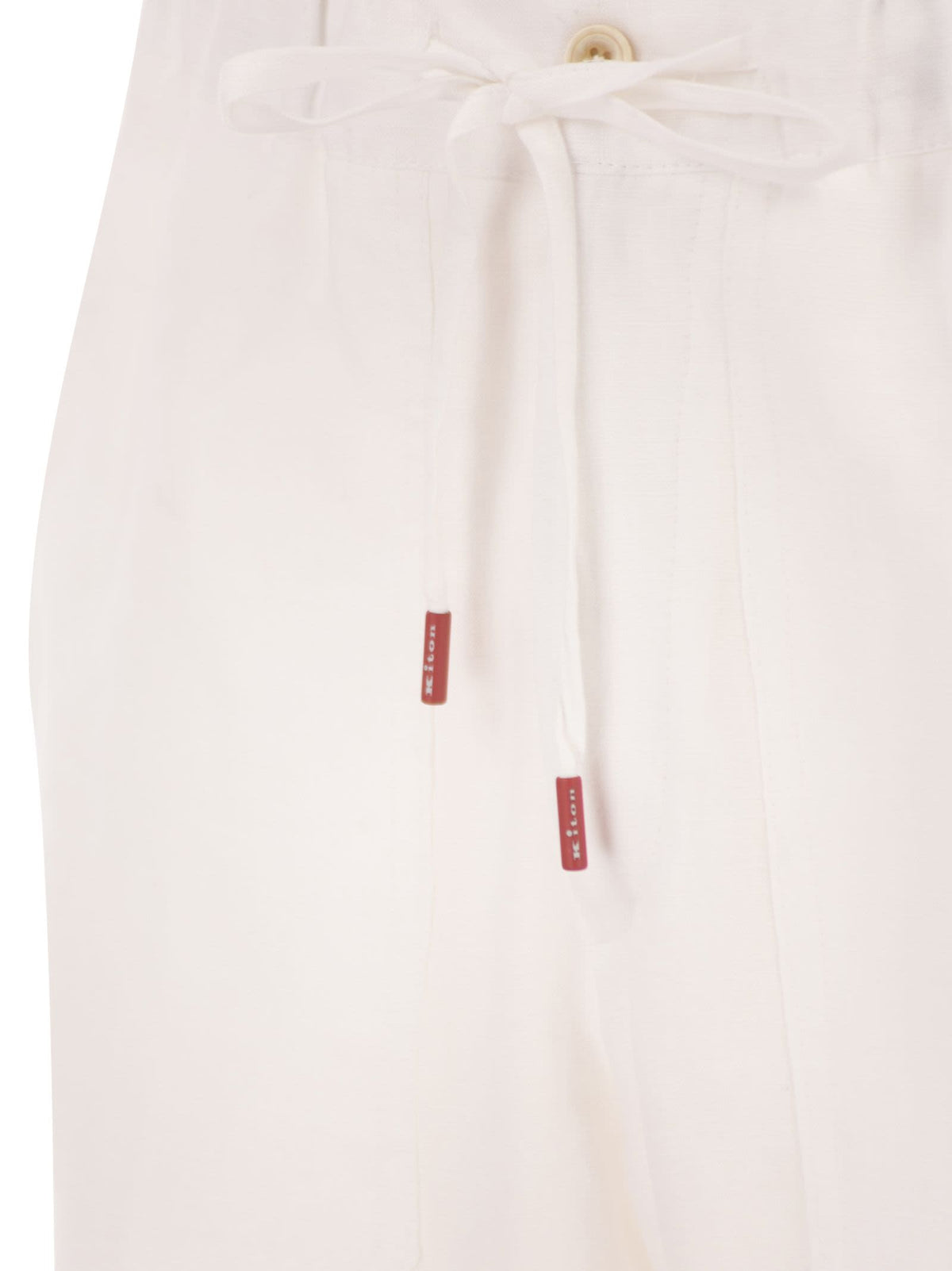 Kiton Men Tailored Linen Drawstring Trousers KITON