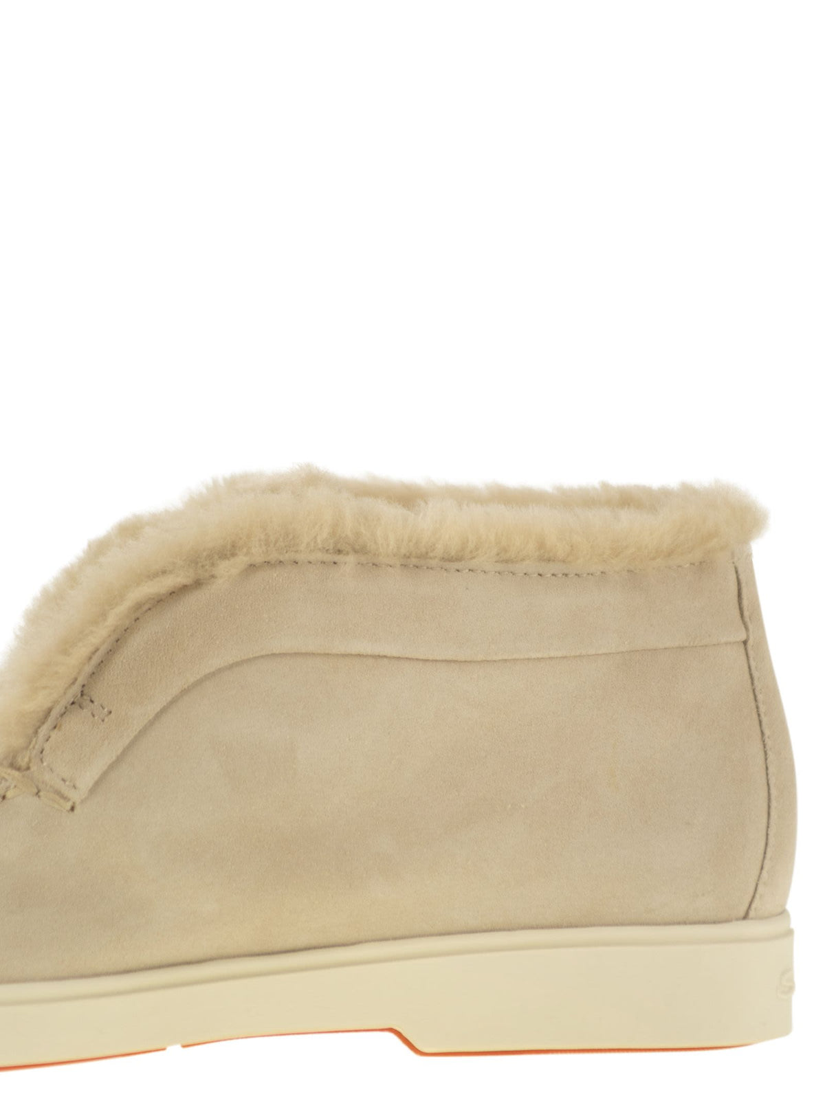 Santoni Women Suede And Fur Desert Boot SANTONI