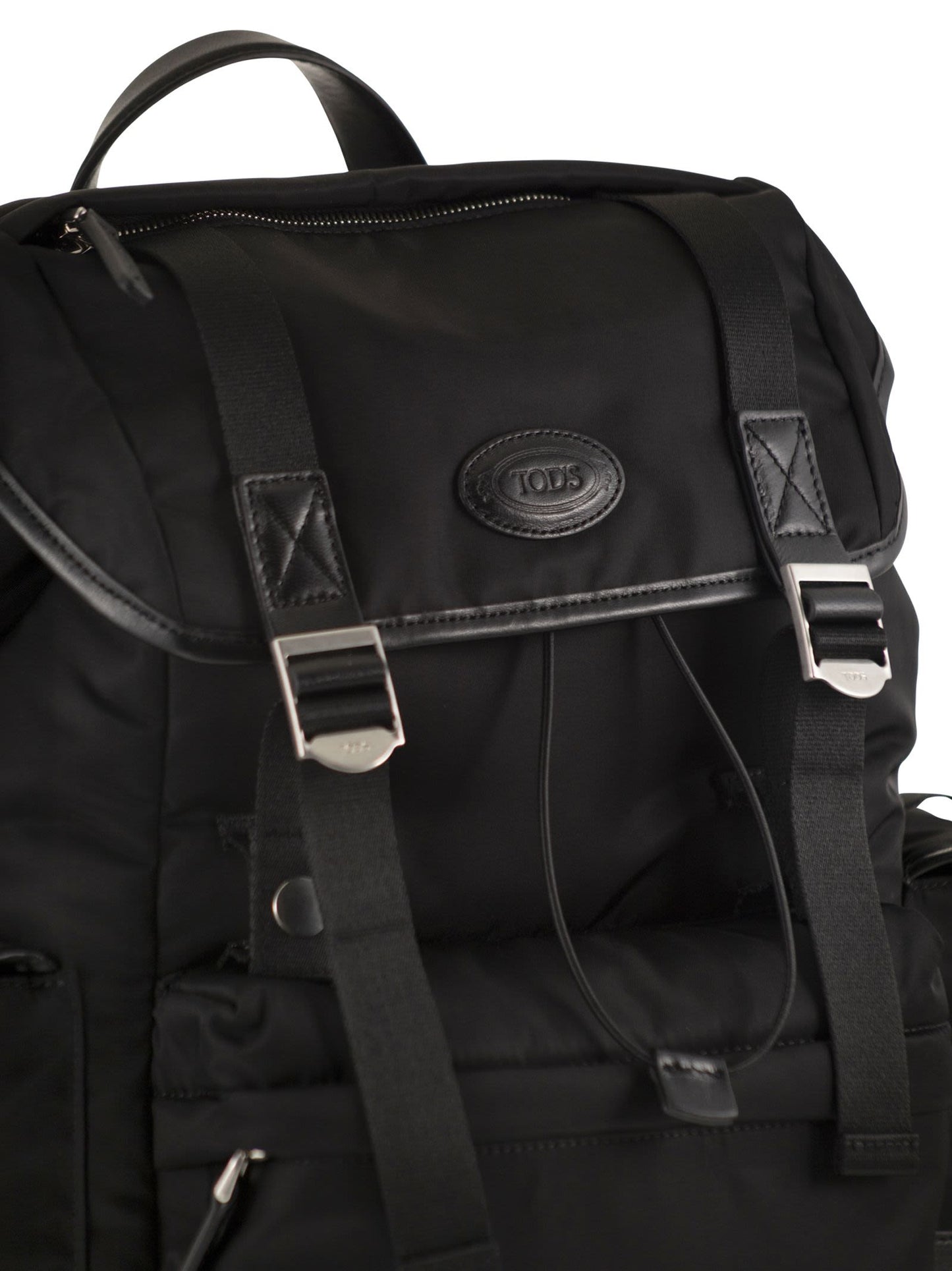 Tod's Men Medium Fabric And Leather Backpack