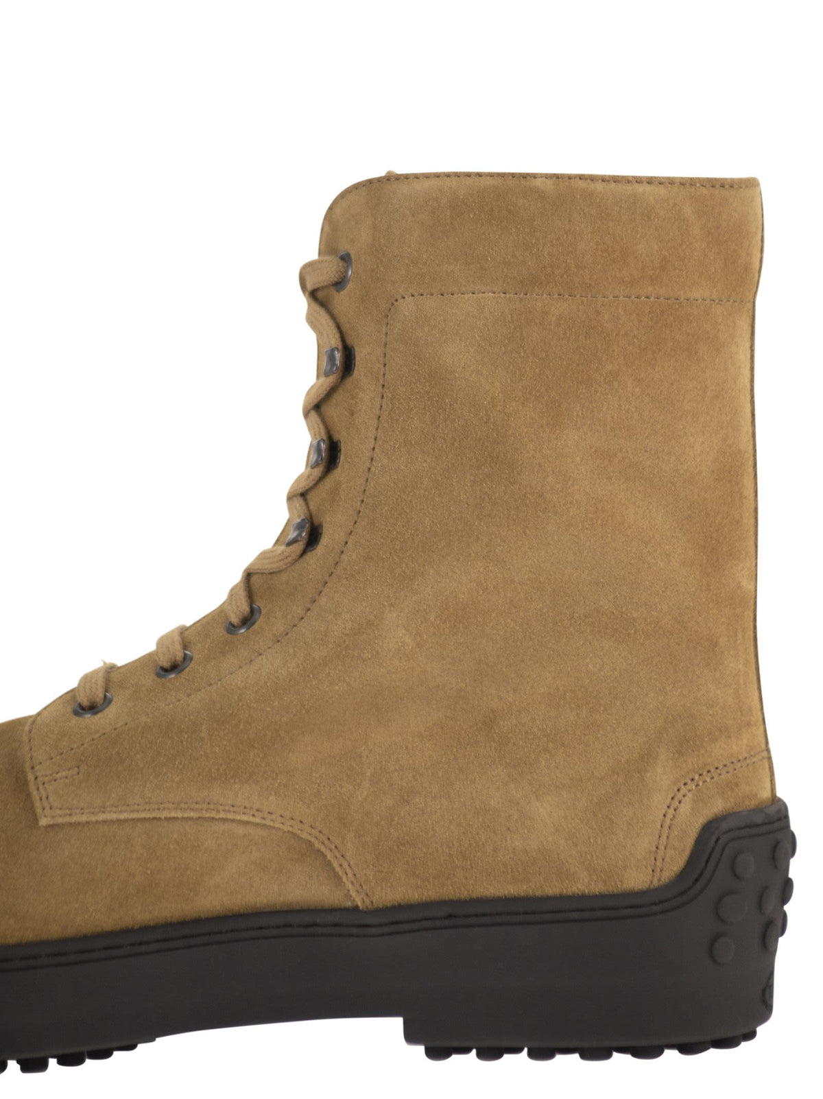 Tod's Men Calfskin Suede Lace-Up Boots TOD'S