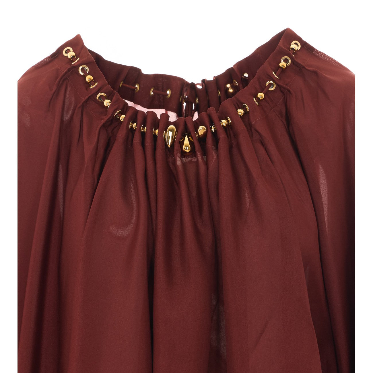 Zimmermann Women Aster Curled Blouse With Beads ZIMMERMANN