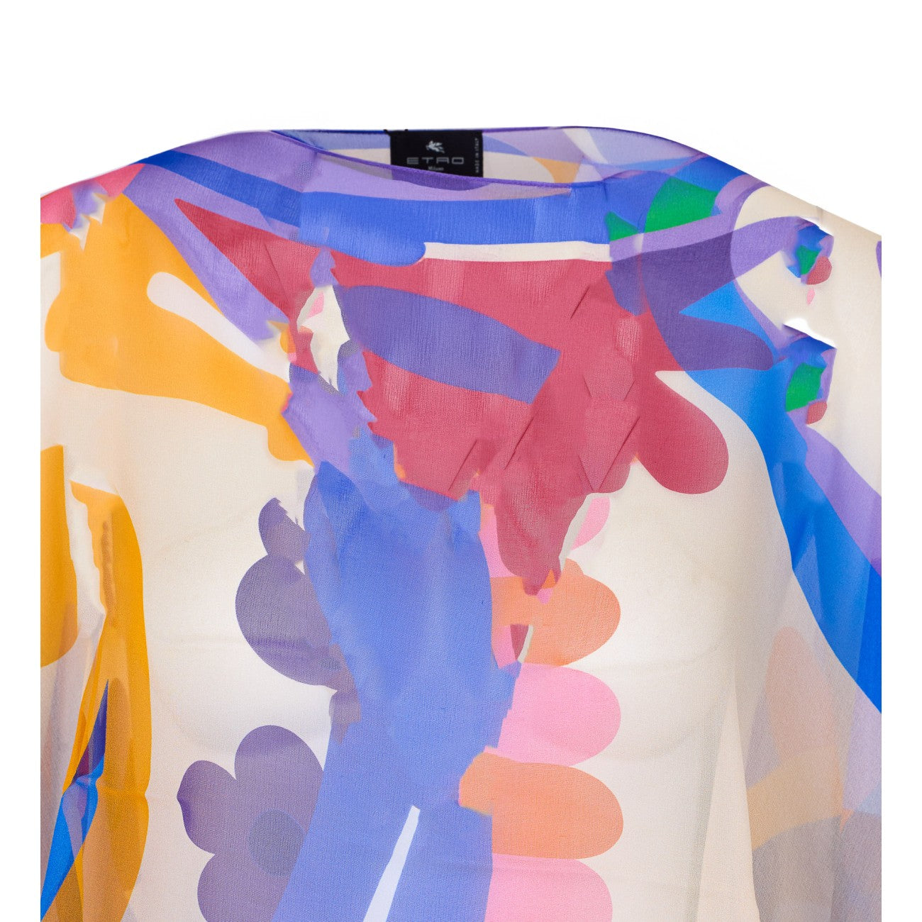 Etro Women Asymmetrical Poncho Top With Floral Print ETRO
