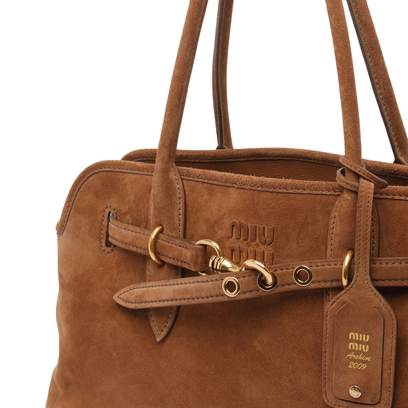 Miu Miu Women Aventure Suede Shoulder Bag MIU MIU