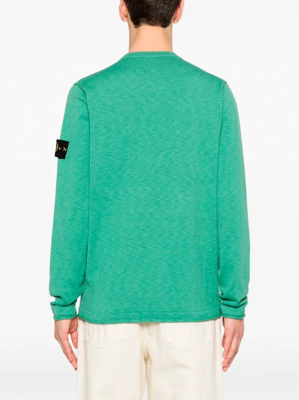 Stone Island Men Stocking Stitch Organic Cotton Nylon Crewneck STONE ISLAND