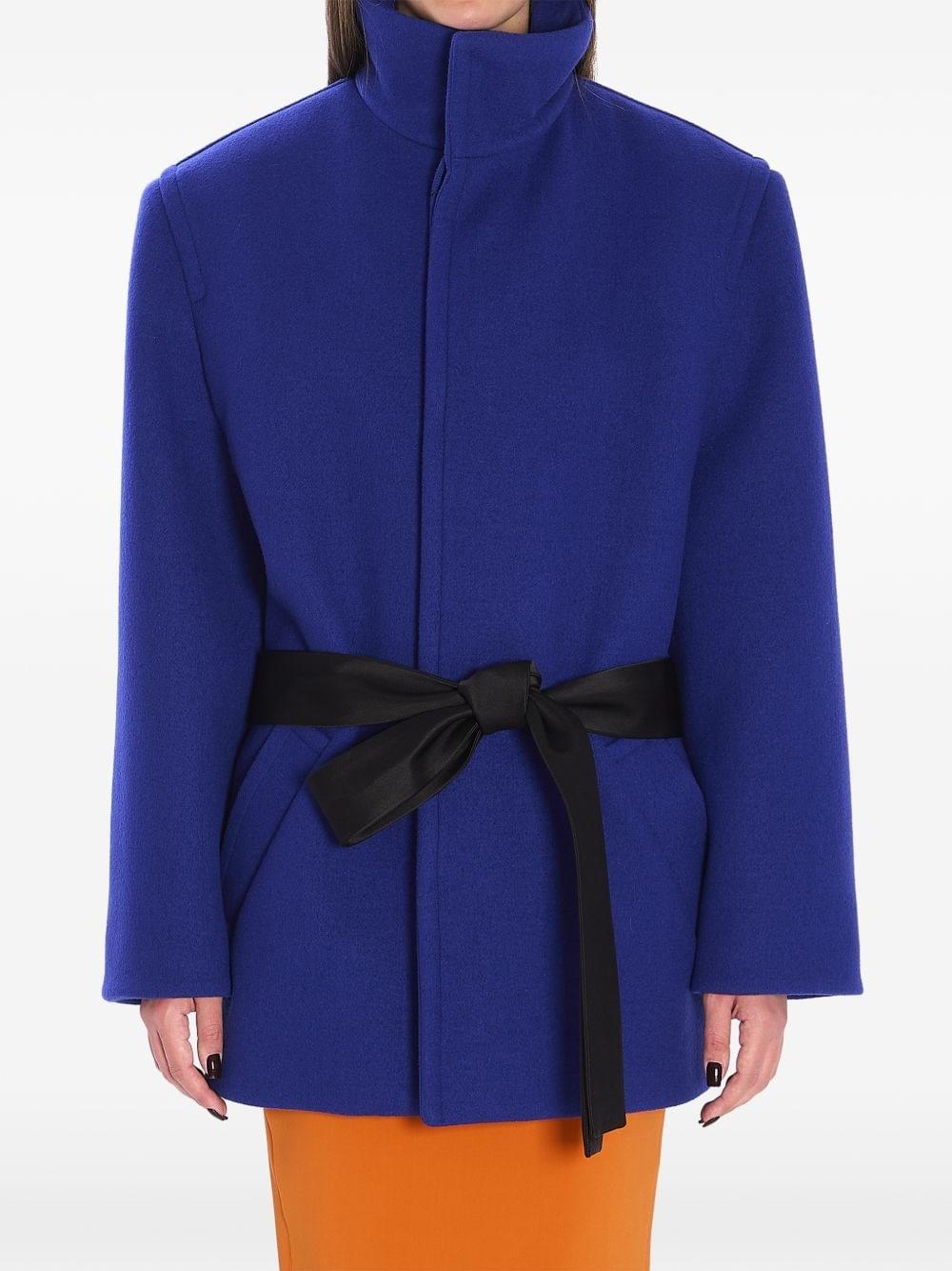 Saint Laurent Women Short Coat With Belt SAINT LAURENT
